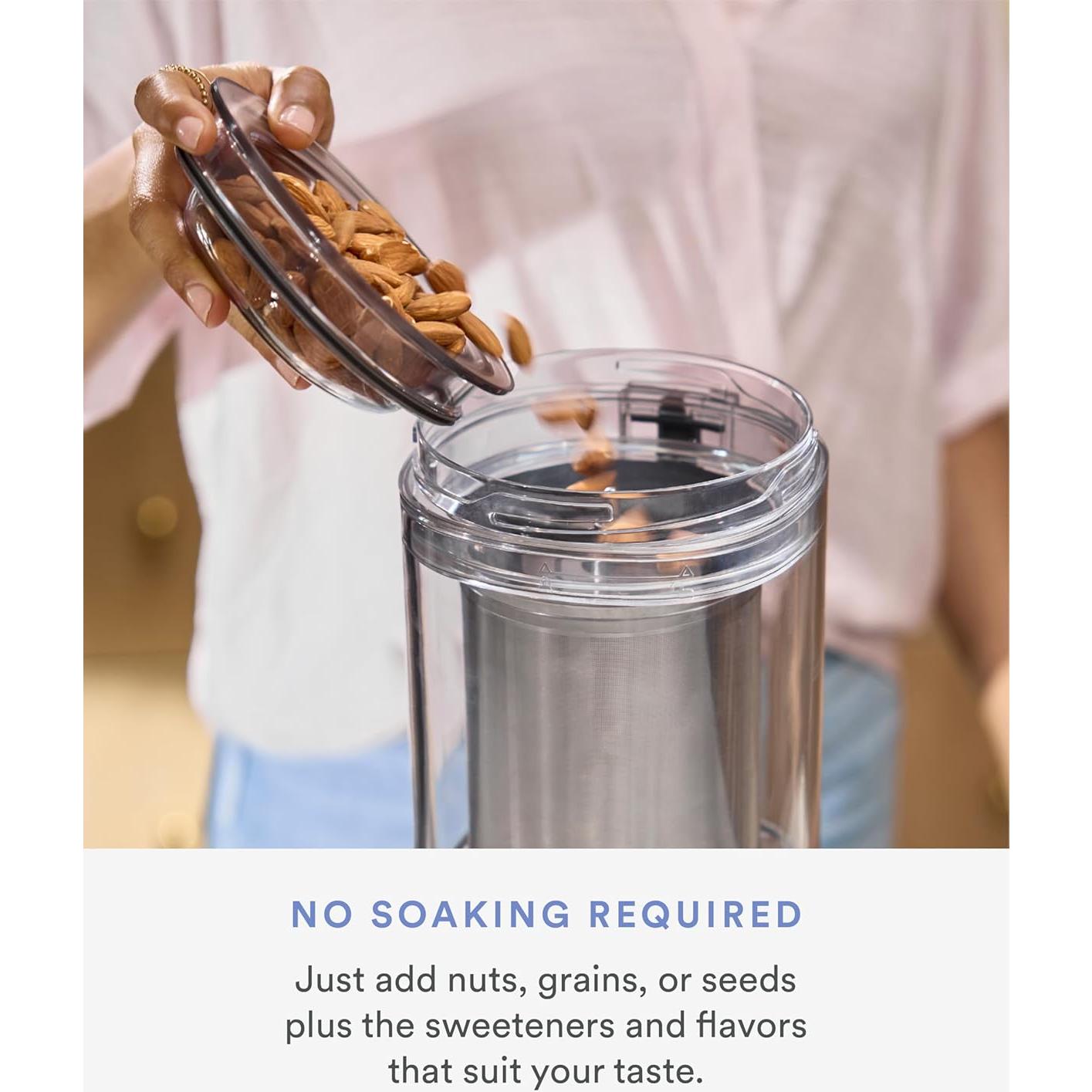 M1 Plant Milk Maker – Homemade Oat, Seed, & Nut Milk Maker Machine – Smooth, Creamy Texture Barista Quality Milk in Minutes – Blends & Strains in One Container – Easy to Clean