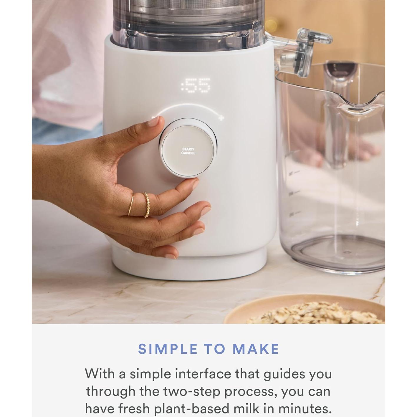 M1 Plant Milk Maker – Homemade Oat, Seed, & Nut Milk Maker Machine – Smooth, Creamy Texture Barista Quality Milk in Minutes – Blends & Strains in One Container – Easy to Clean