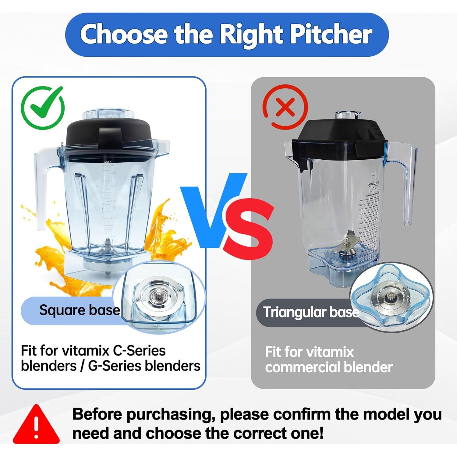 Jarra de Mezcla 1.4L Zemuquan para Vitamix 5000 5200 6300