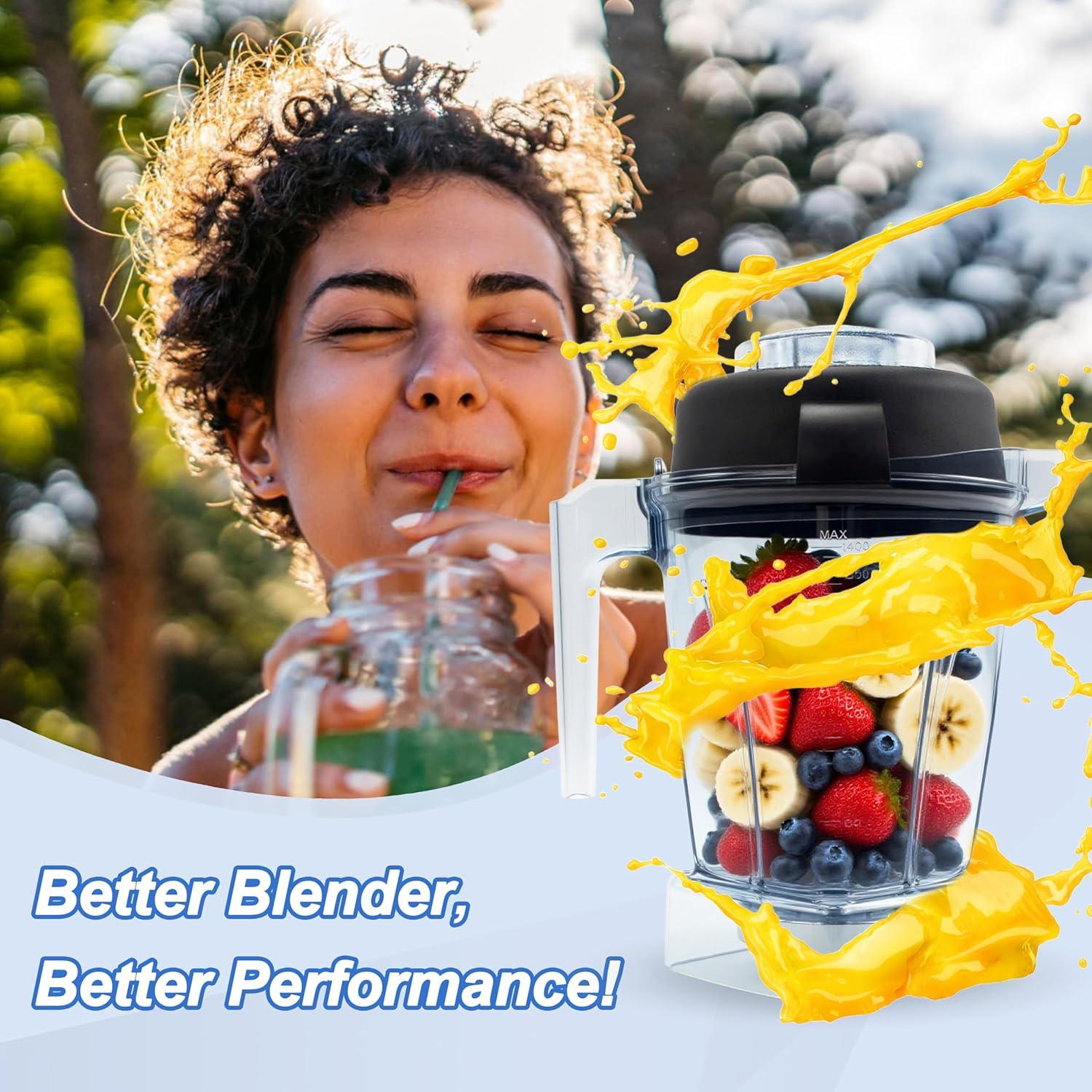 Jarra de Mezcla 1.4L Zemuquan para Vitamix 5000 5200 6300