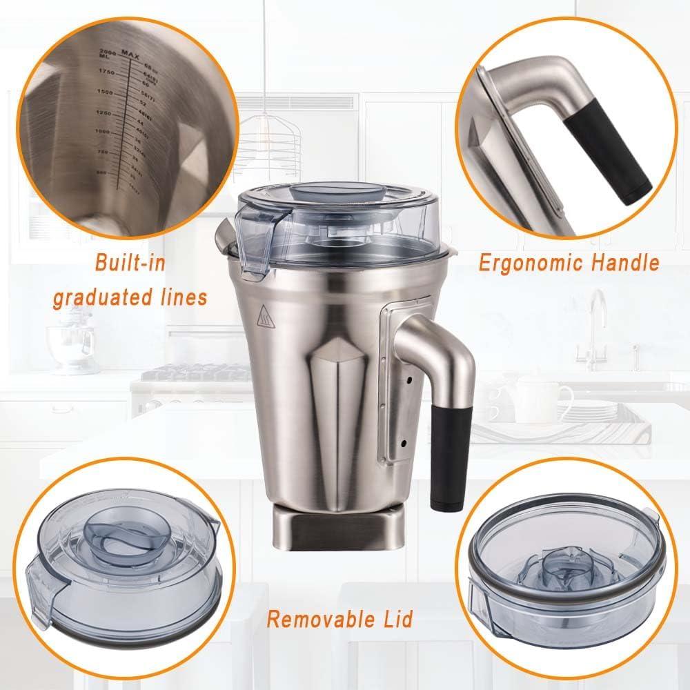 Contenedor de Acero Inoxidable 64oz EastFune para Licuadoras