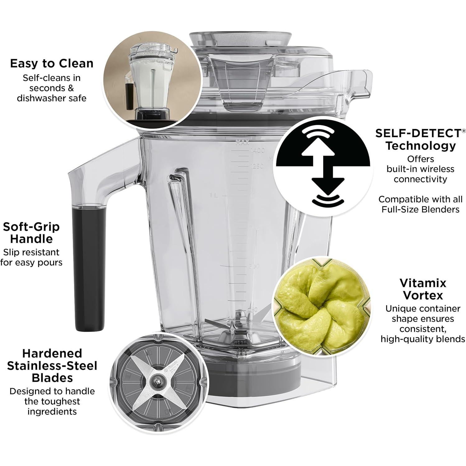 Contenedor de Mezcla Vitamix 48 oz con Detección Automática BPA Free