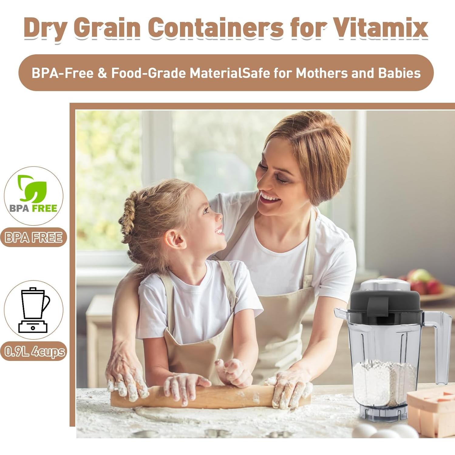 Contenedor de Granos Secos 32 oz Vitamix Compatible BPA Free