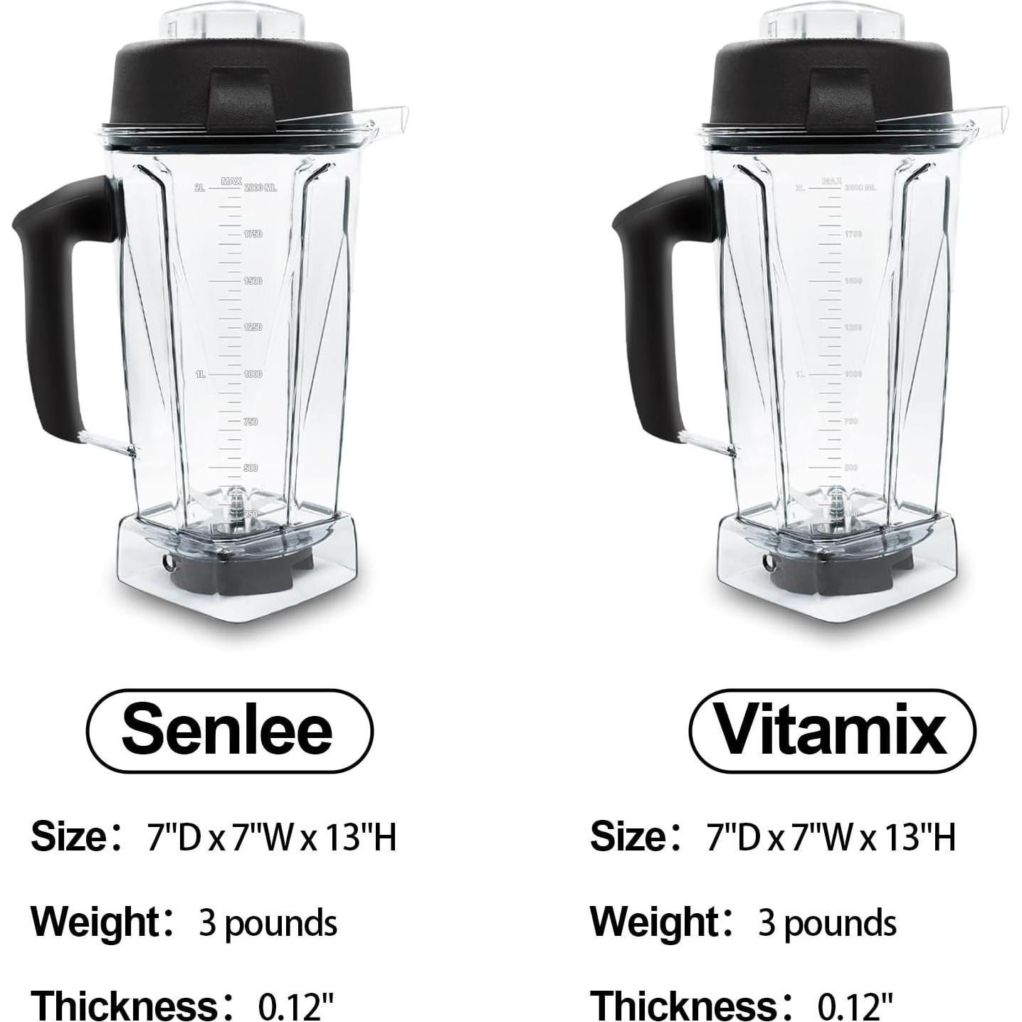 Jarra de Reemplazo Vitamix 64oz Senlee - Compatible 5200 5000