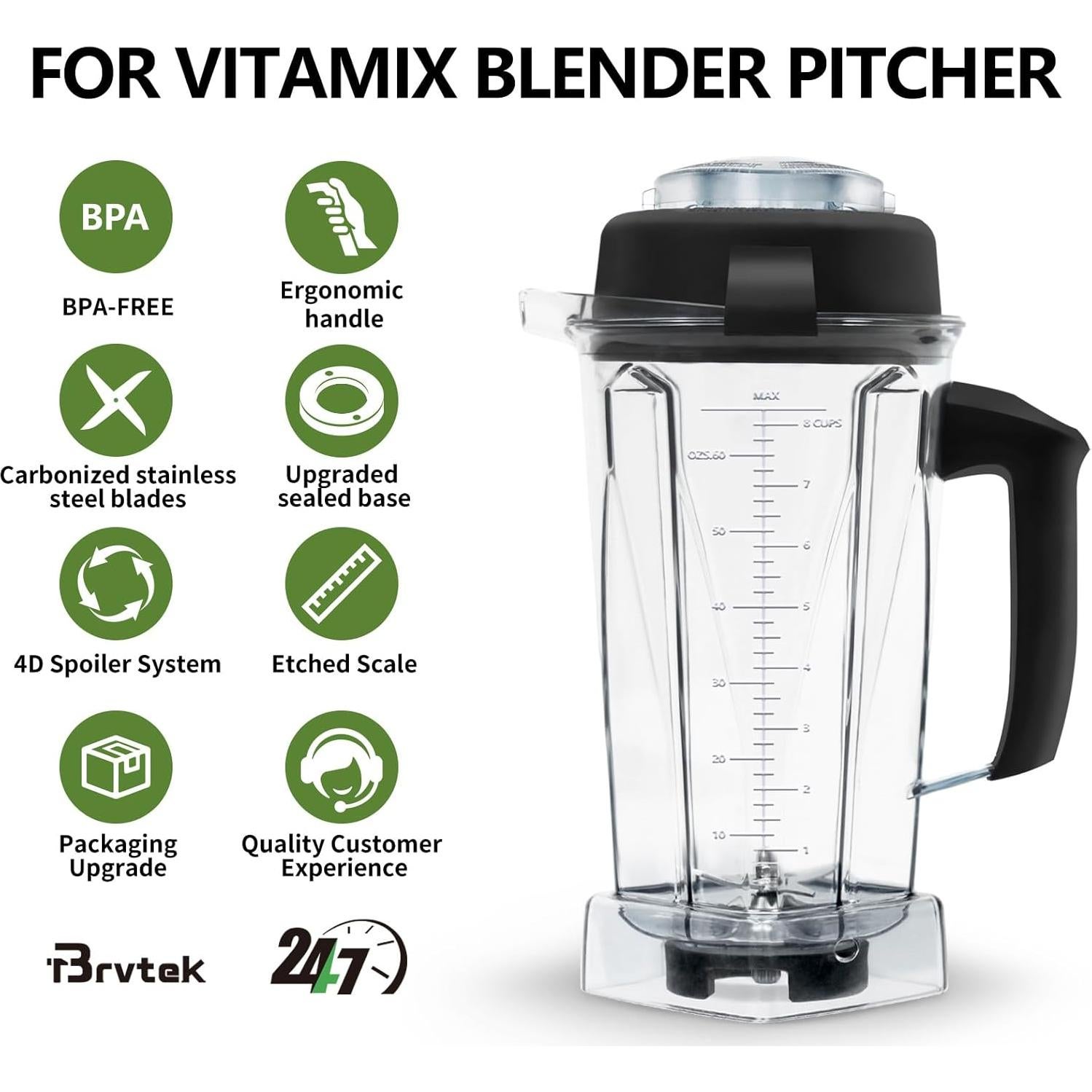 Jarra de Licuadora Vitamix 64oz Brvtek para 5200 y más