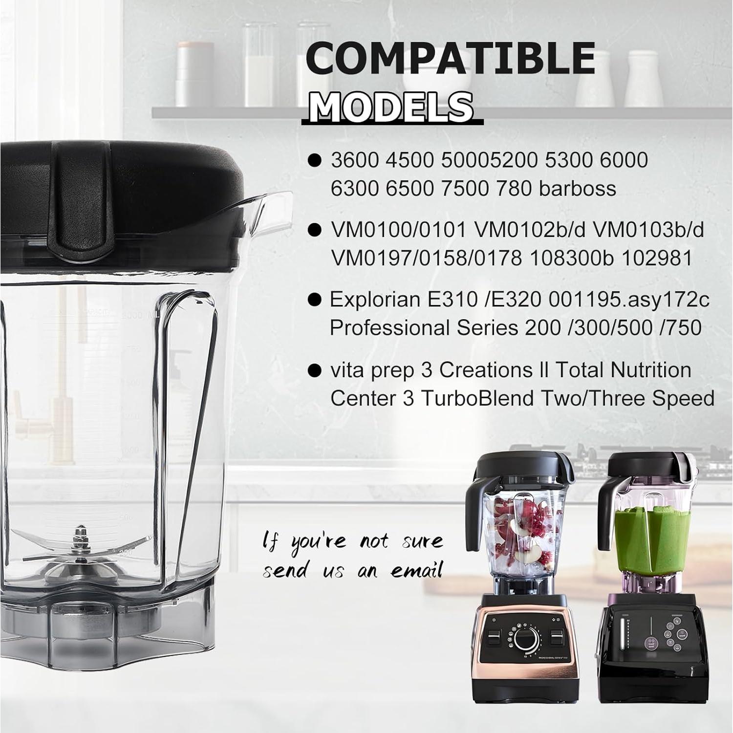 Jarra de Mezcla LiStarUs 64oz Perfil Bajo Libre de BPA