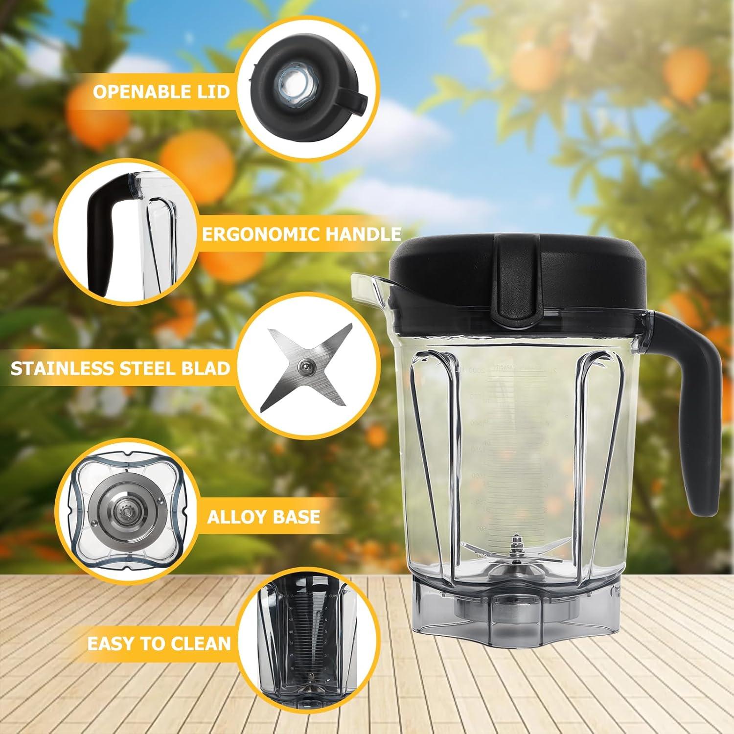 Jarra de Mezcla LiStarUs 64oz Perfil Bajo Libre de BPA