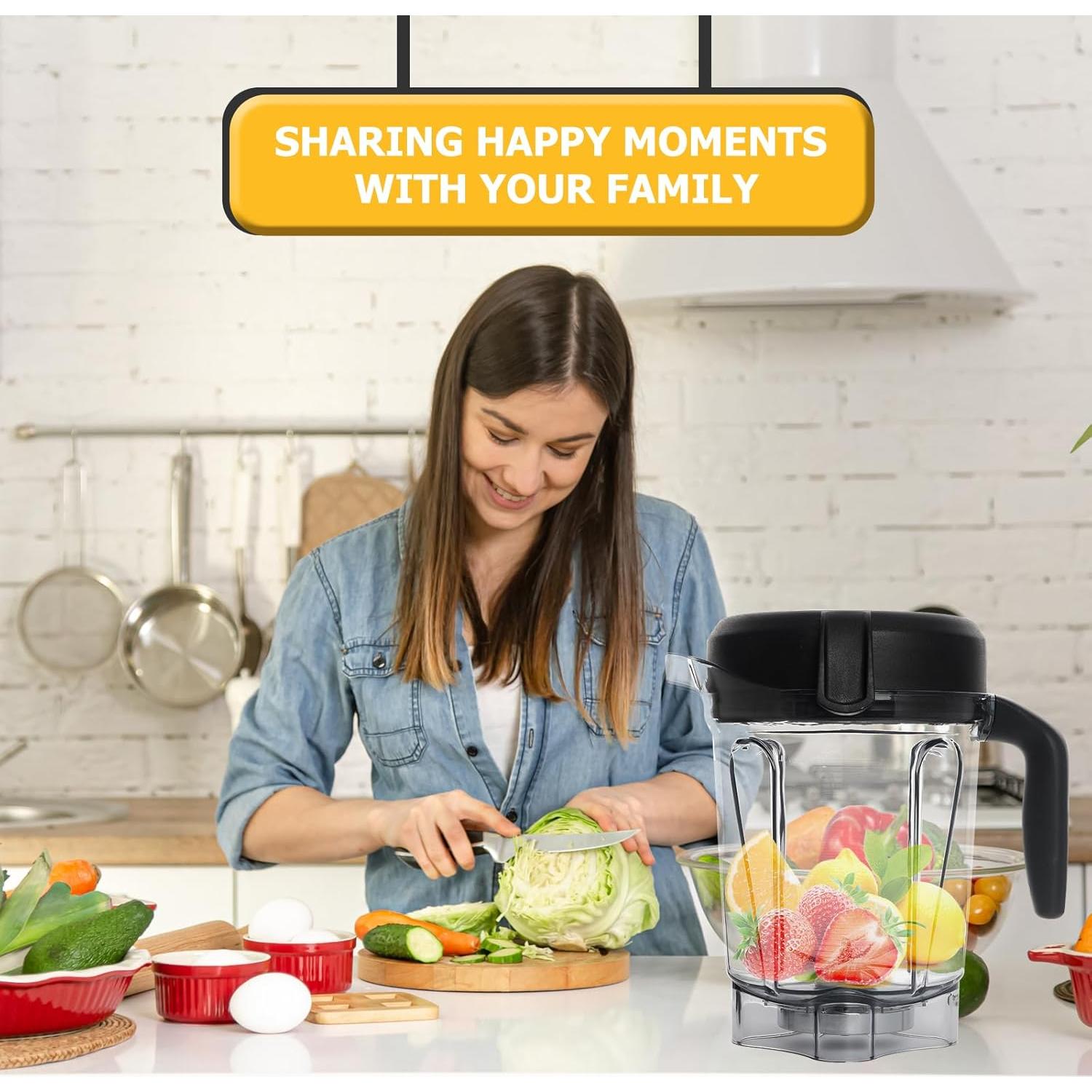 Jarra de Mezcla LiStarUs 64oz Perfil Bajo Libre de BPA