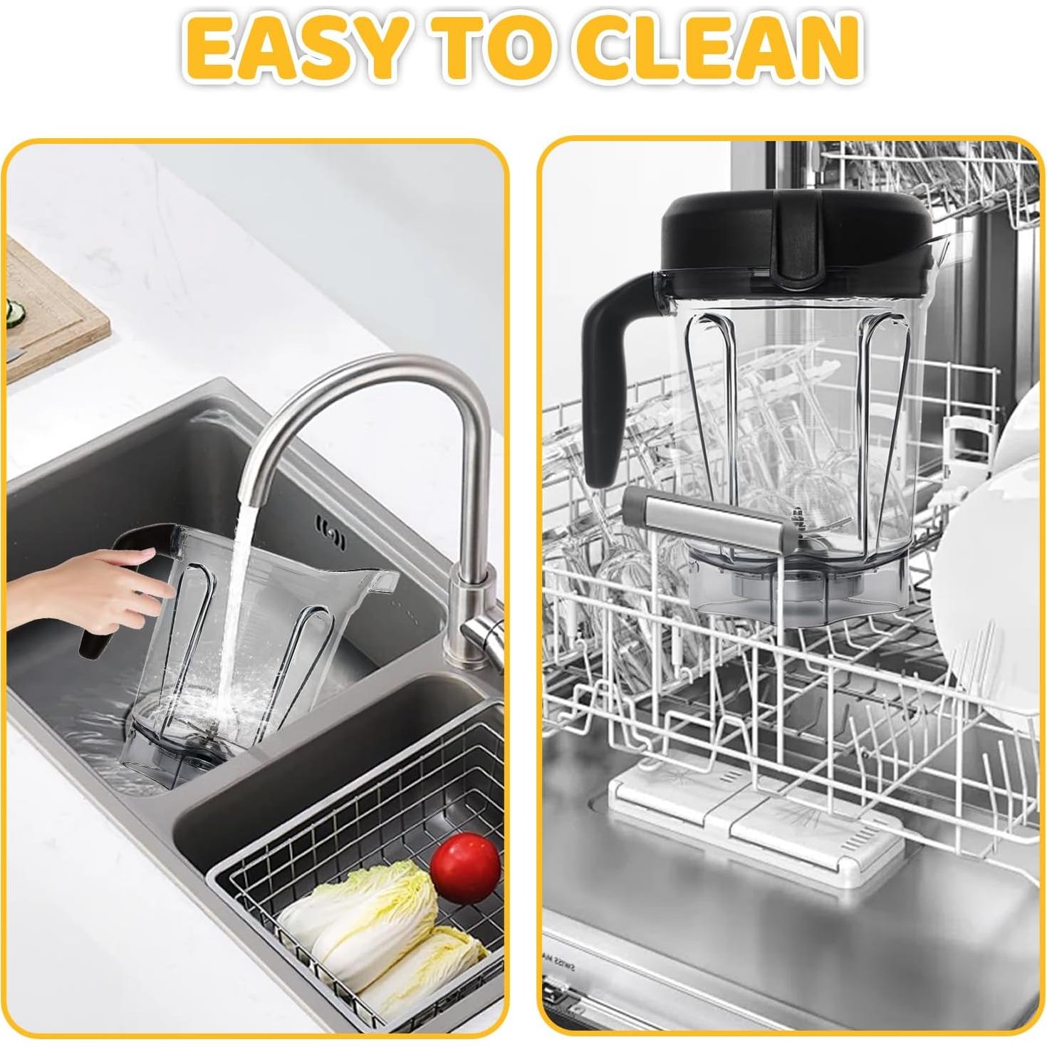 Jarra de Mezcla LiStarUs 64oz Perfil Bajo Libre de BPA