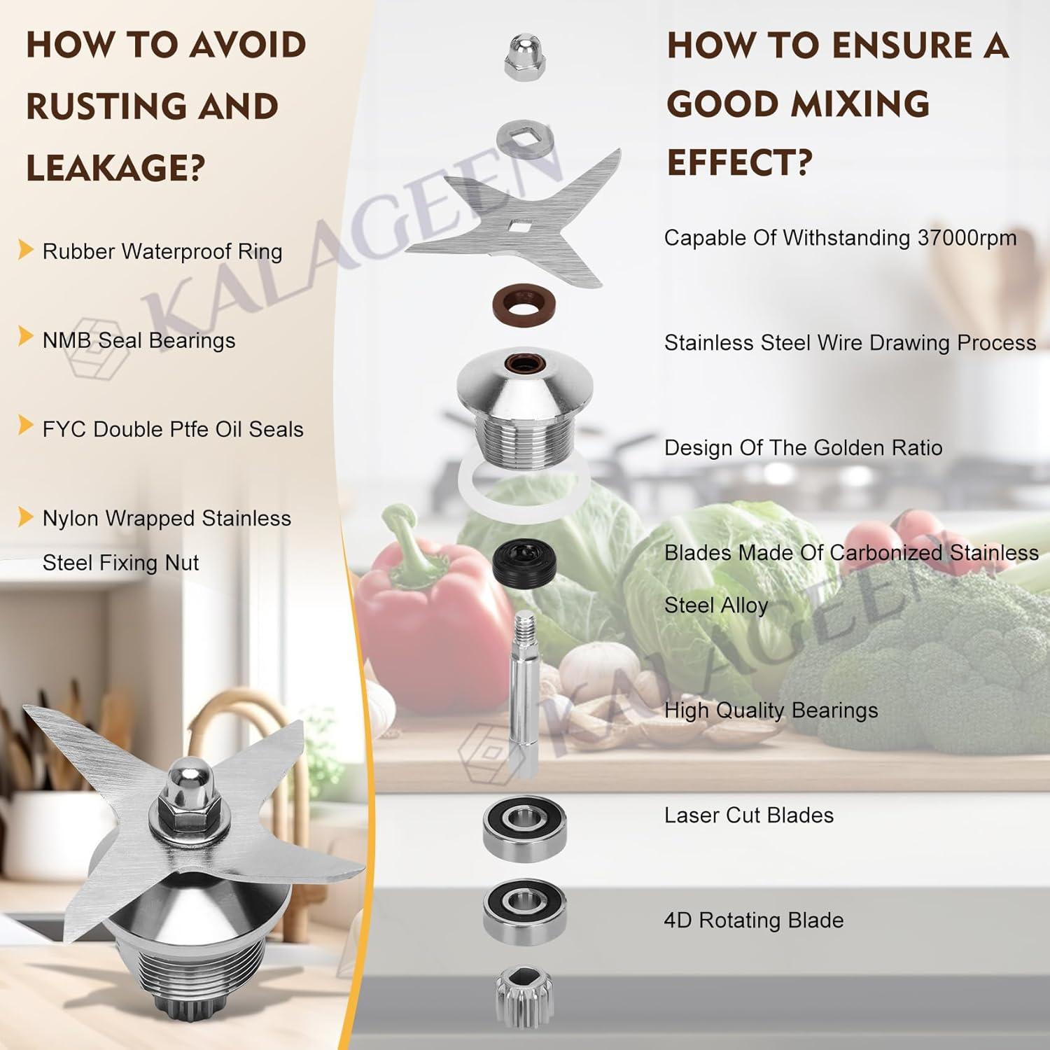 Jarra de licuadora KALAGEE 48oz para Vitamix Classic y Explorian