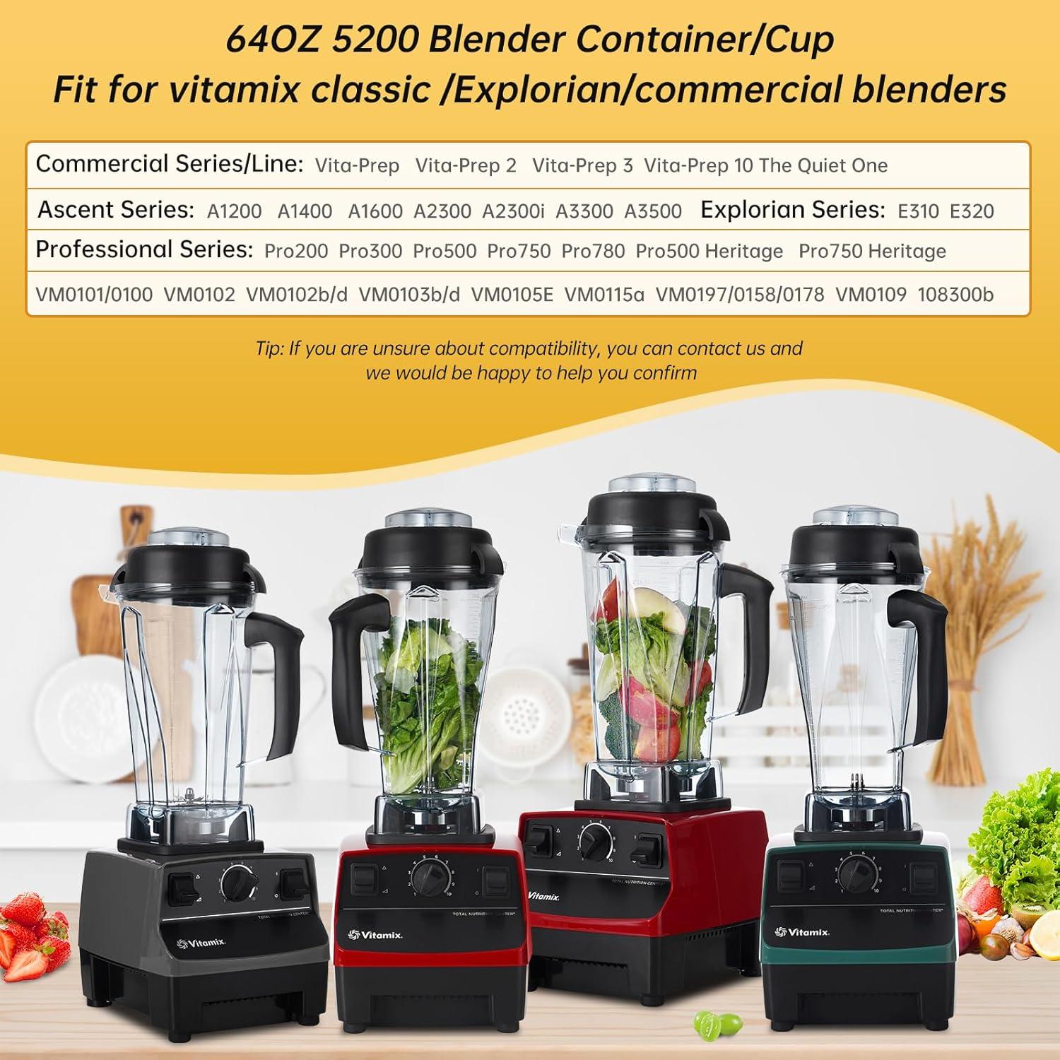 Jarra de Reemplazo Vitamix 64oz TOGJNDLL para 5200/5000