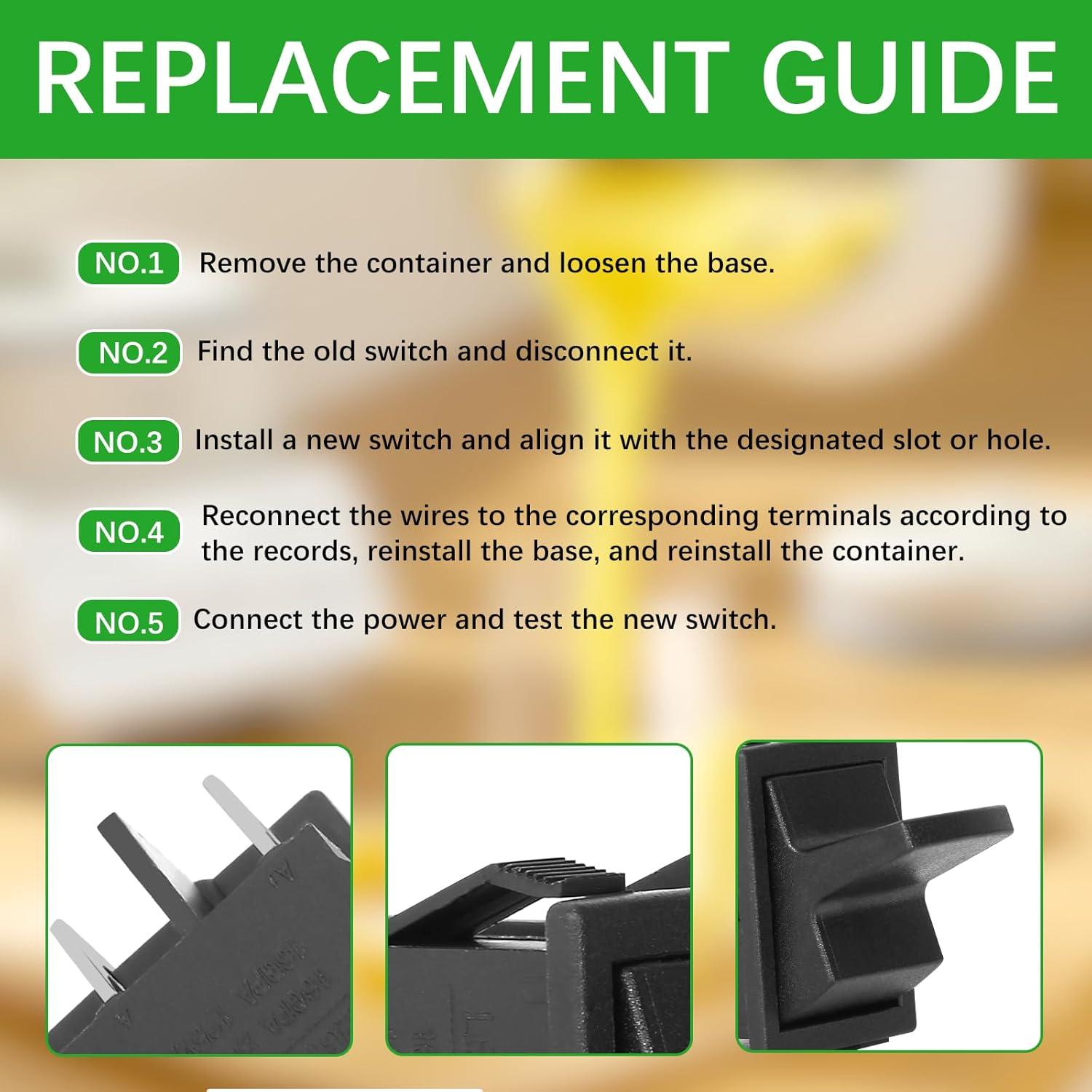 Interruptor On/Off Dkaikai para Licuadoras Vitamix 15758 - Paquete de 2