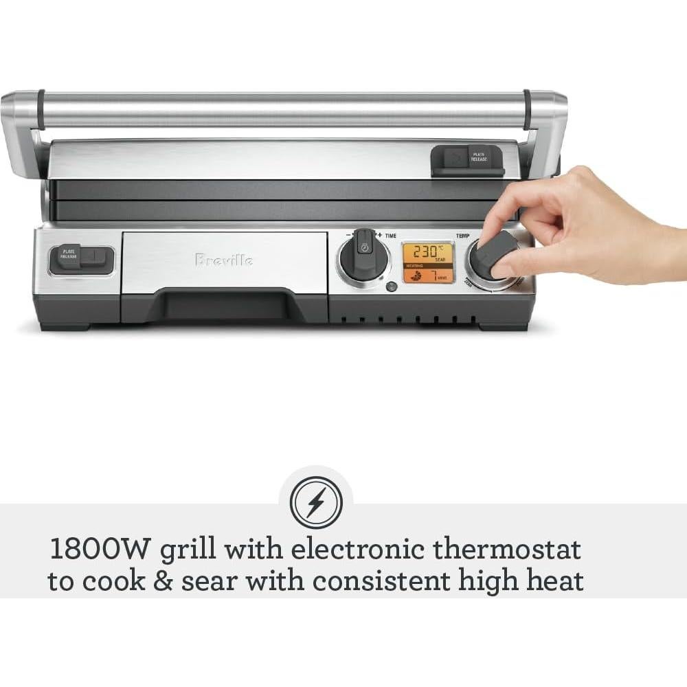 Parrilla Inteligente Breville BGR820XL Acero Inoxidable 1800W
