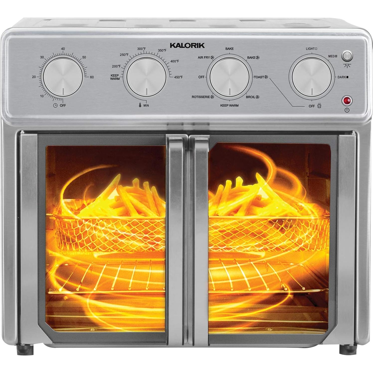 Horno de Aire Kalorik MAXX 26 Cuartos 9 en 1 Acero Inoxidable