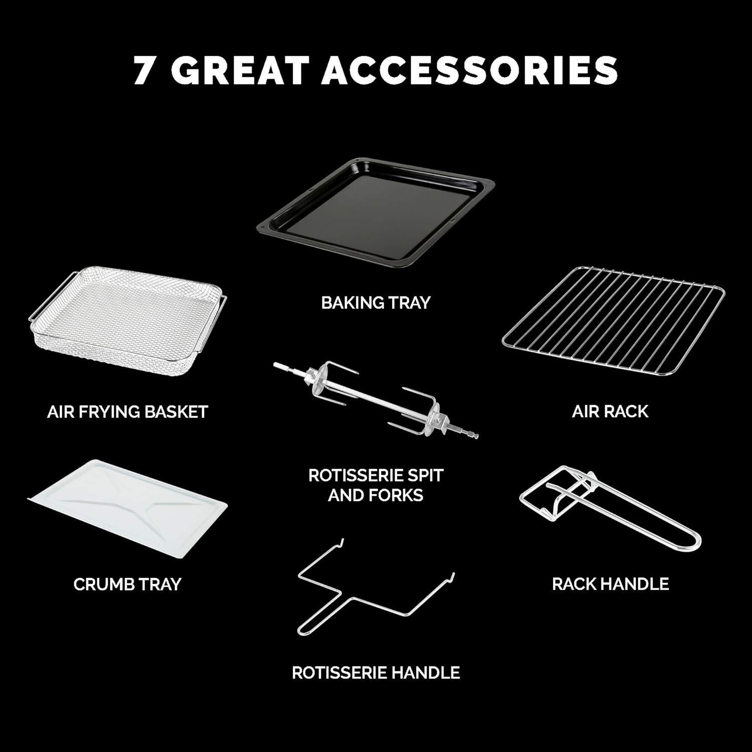 Horno de Aire Kalorik MAXX 26 Cuartos 9 en 1 Acero Inoxidable