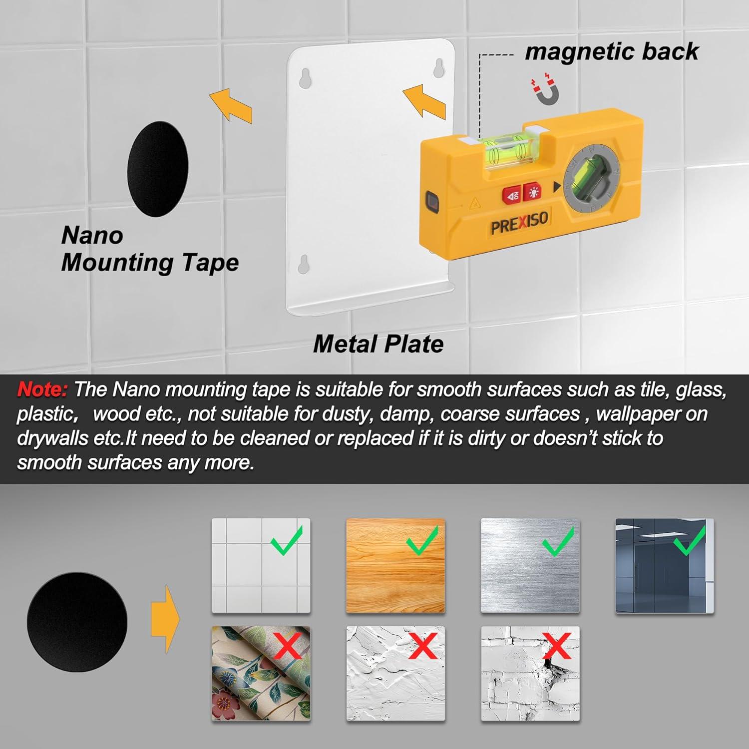 Nivel Láser PREXISO P1P3M 2-en-1 con Luz LED y 30 pies
