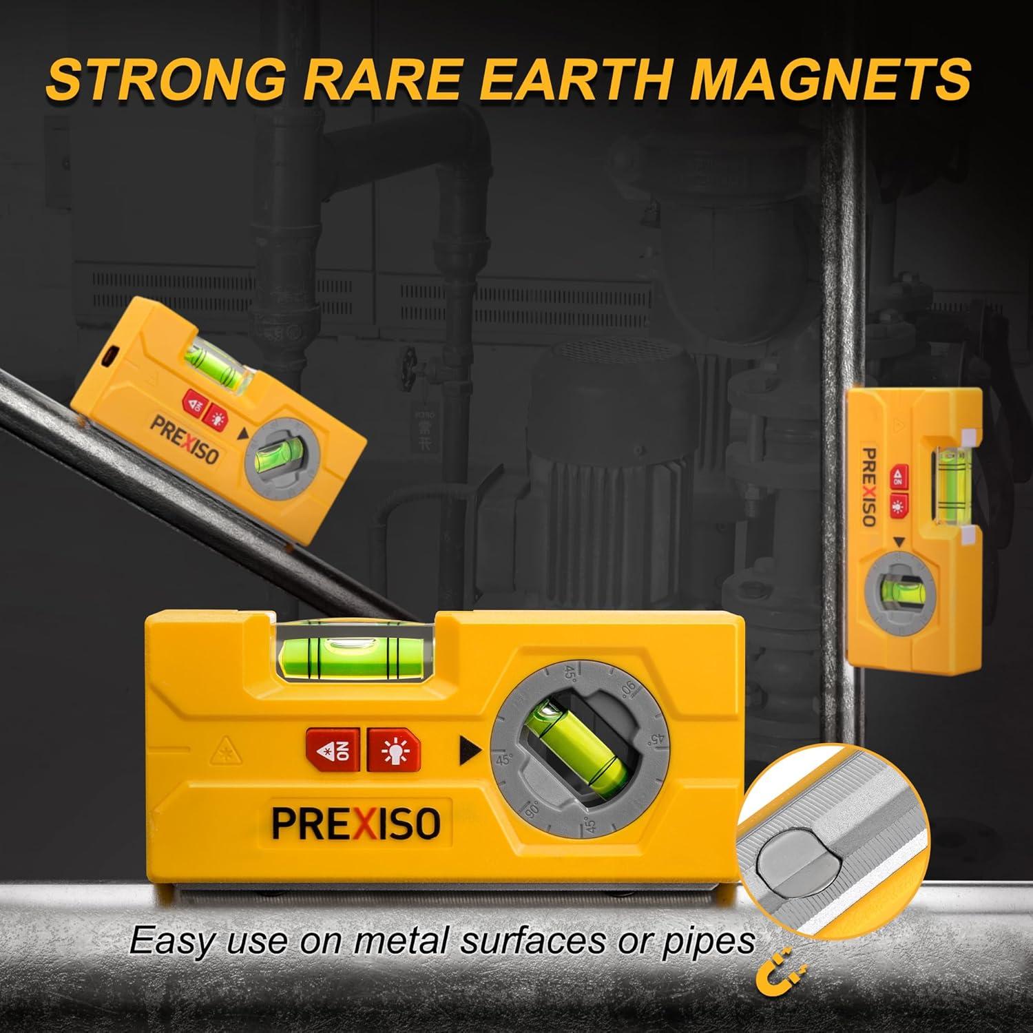 Nivel Láser PREXISO P1P3M 2-en-1 con Luz LED y 30 pies