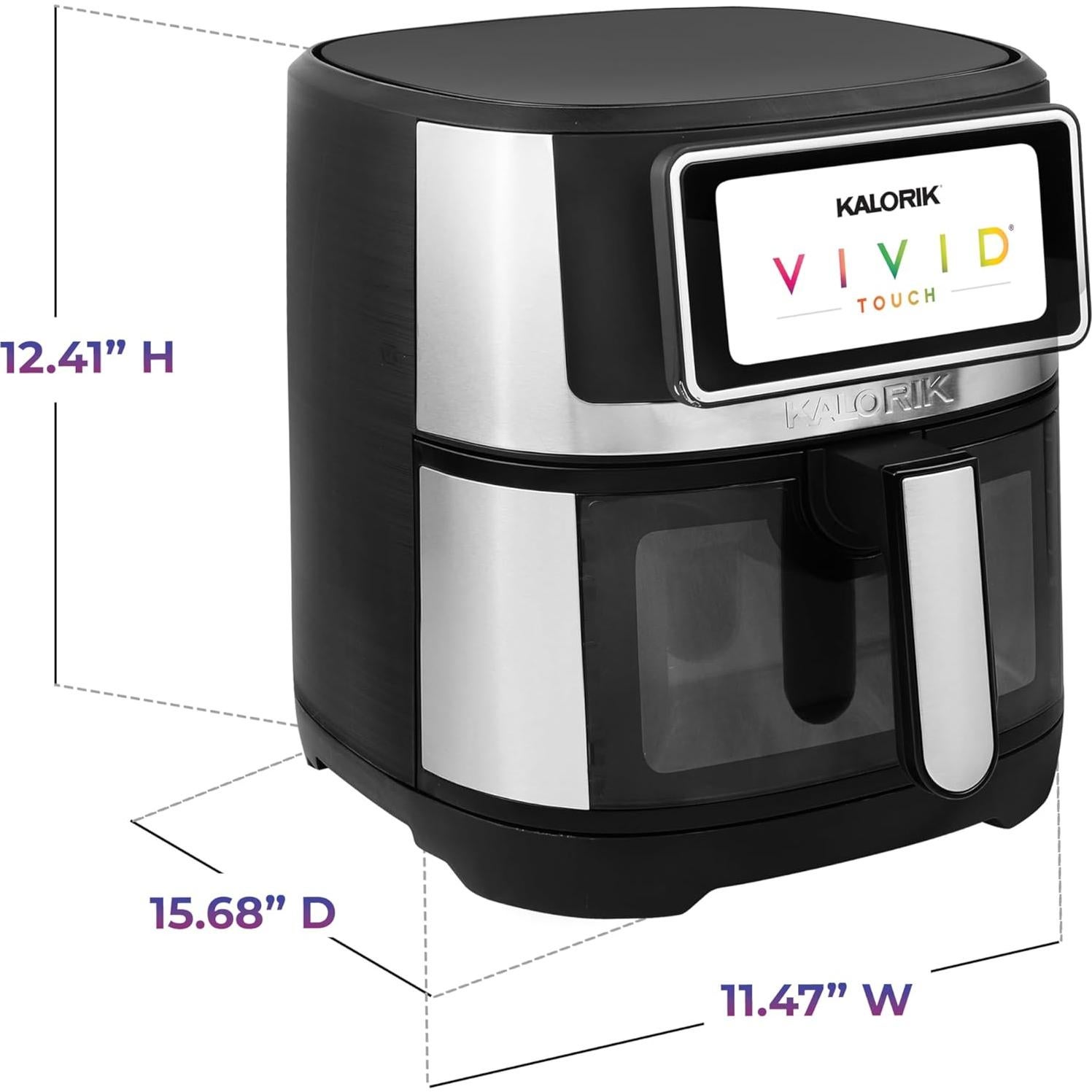 Freidora de Aire Kalorik VIVID TOUCH 5 Cuartos 1500W Táctil