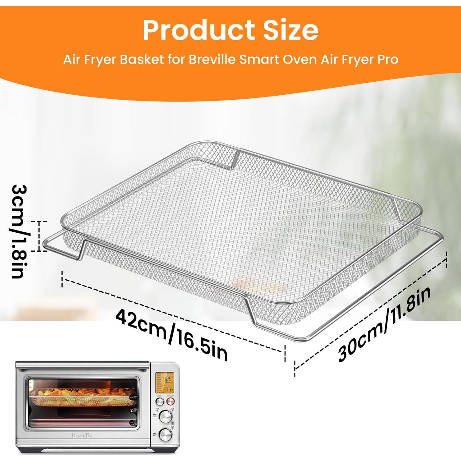 Cesta de Malla de Acero Inoxidable COWHERDING para Freidora de Aire Breville