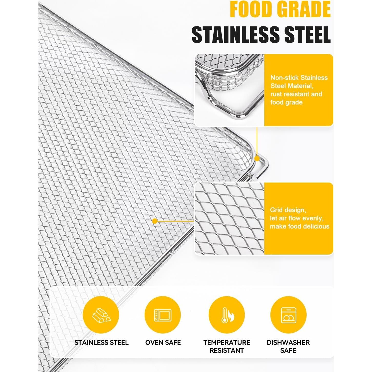 Cestas de Malla para Freír al Aire MMH 3PCs Acero Inoxidable