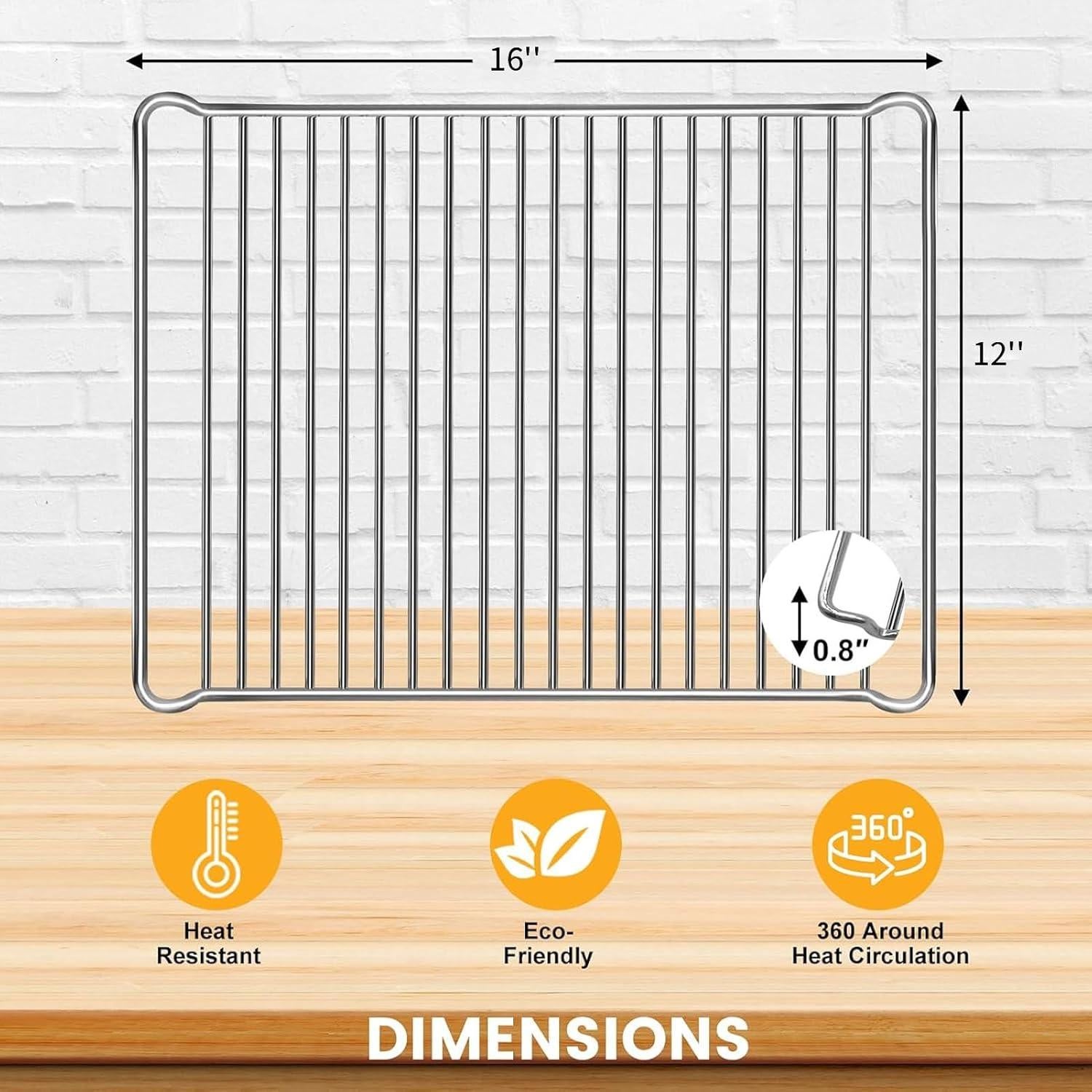 Estante para Horno de Aire GWY Acero Inoxidable 40.64x30.48cm