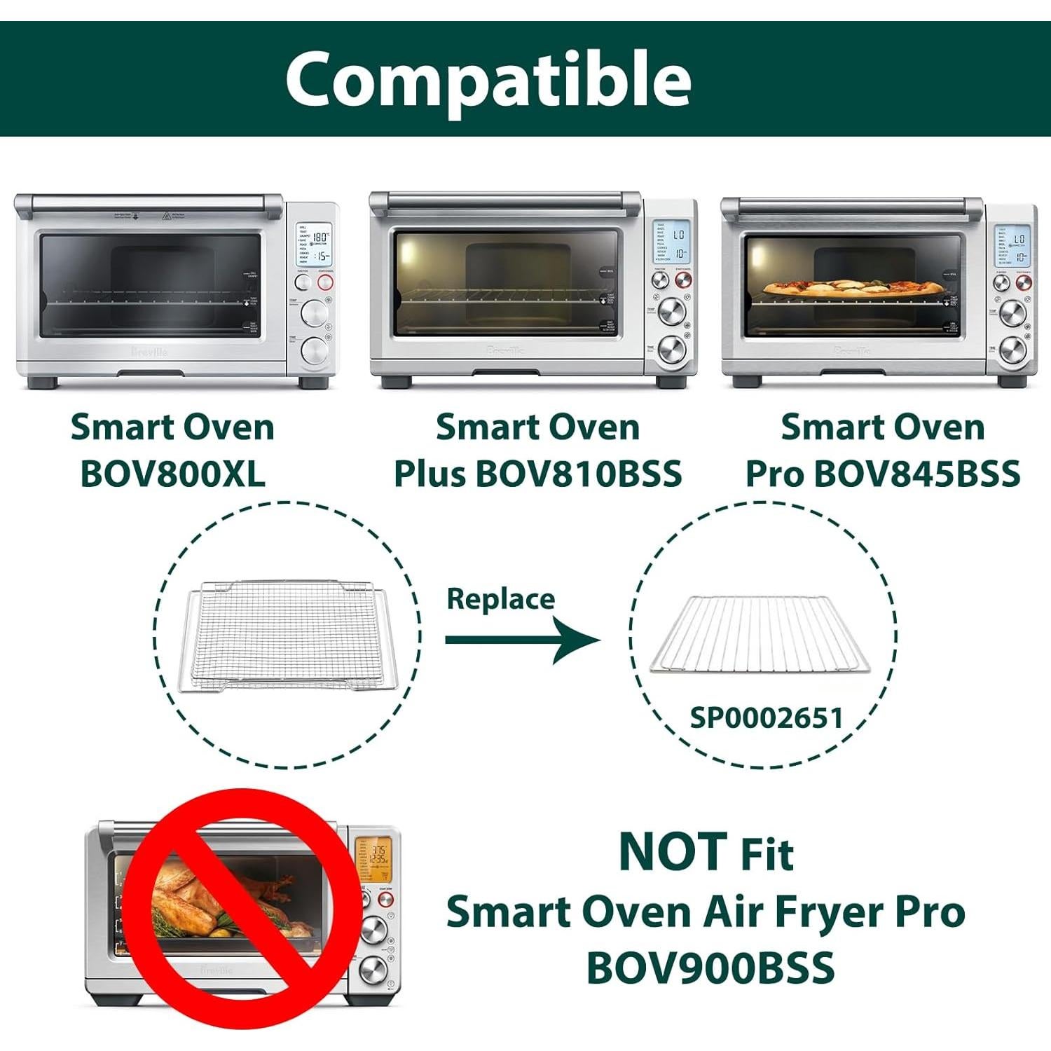 Cesta de Freidora de Aire Breville BOV800XL Acero Inoxidable 2 Pcs