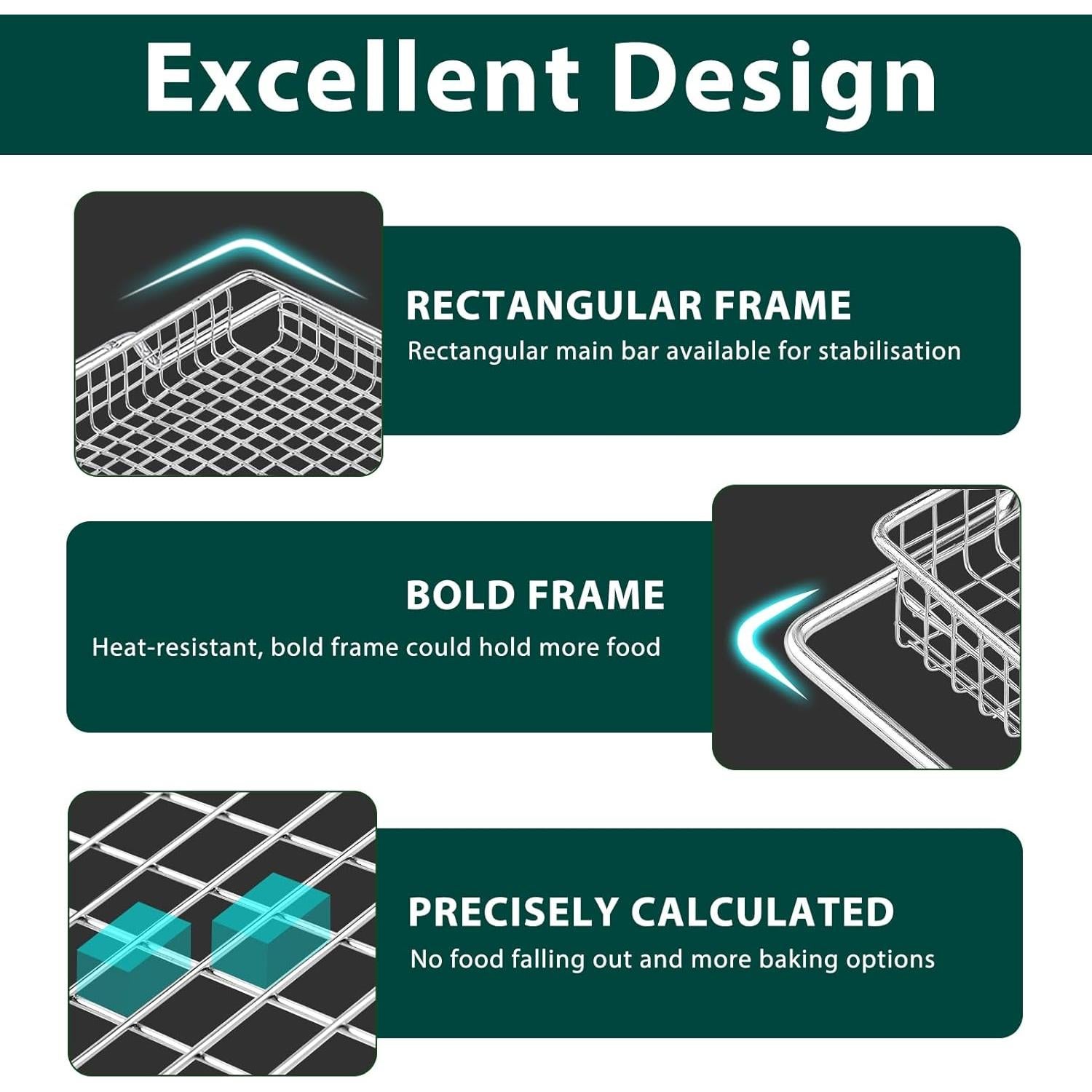 Cesta de Freidora de Aire Breville BOV800XL Acero Inoxidable 2 Pcs