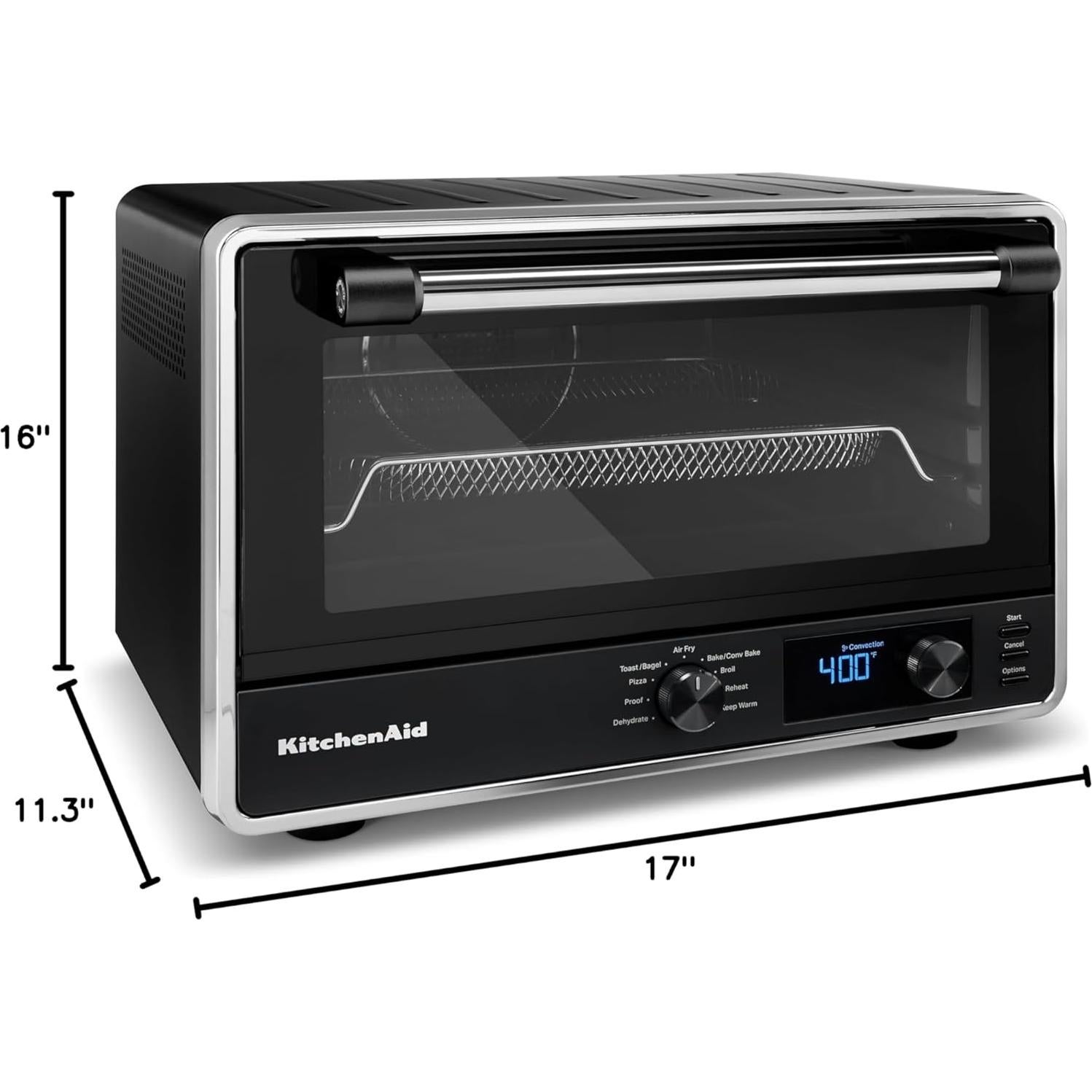 Horno de Encimera Digital KitchenAid KCO128BM 21L con Aire Frito