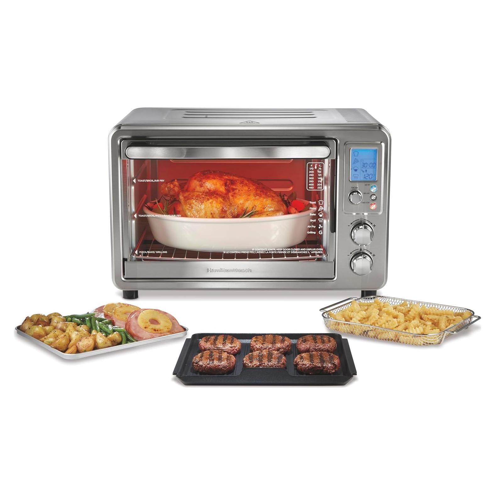 Horno Tostador Hamilton Beach 6-en-1 Acero Inoxidable 24.9L