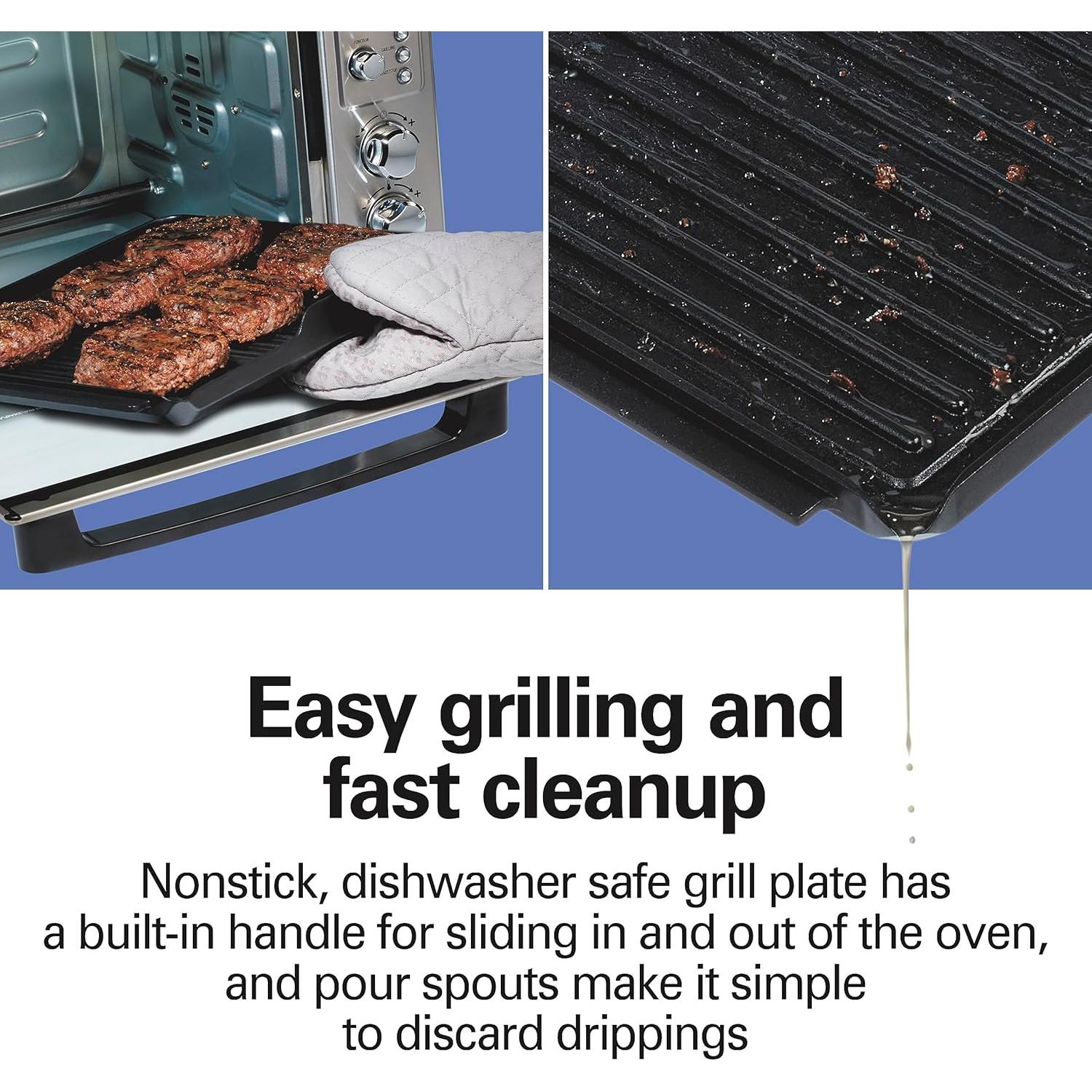 Horno Tostador Hamilton Beach 6-en-1 Acero Inoxidable 24.9L