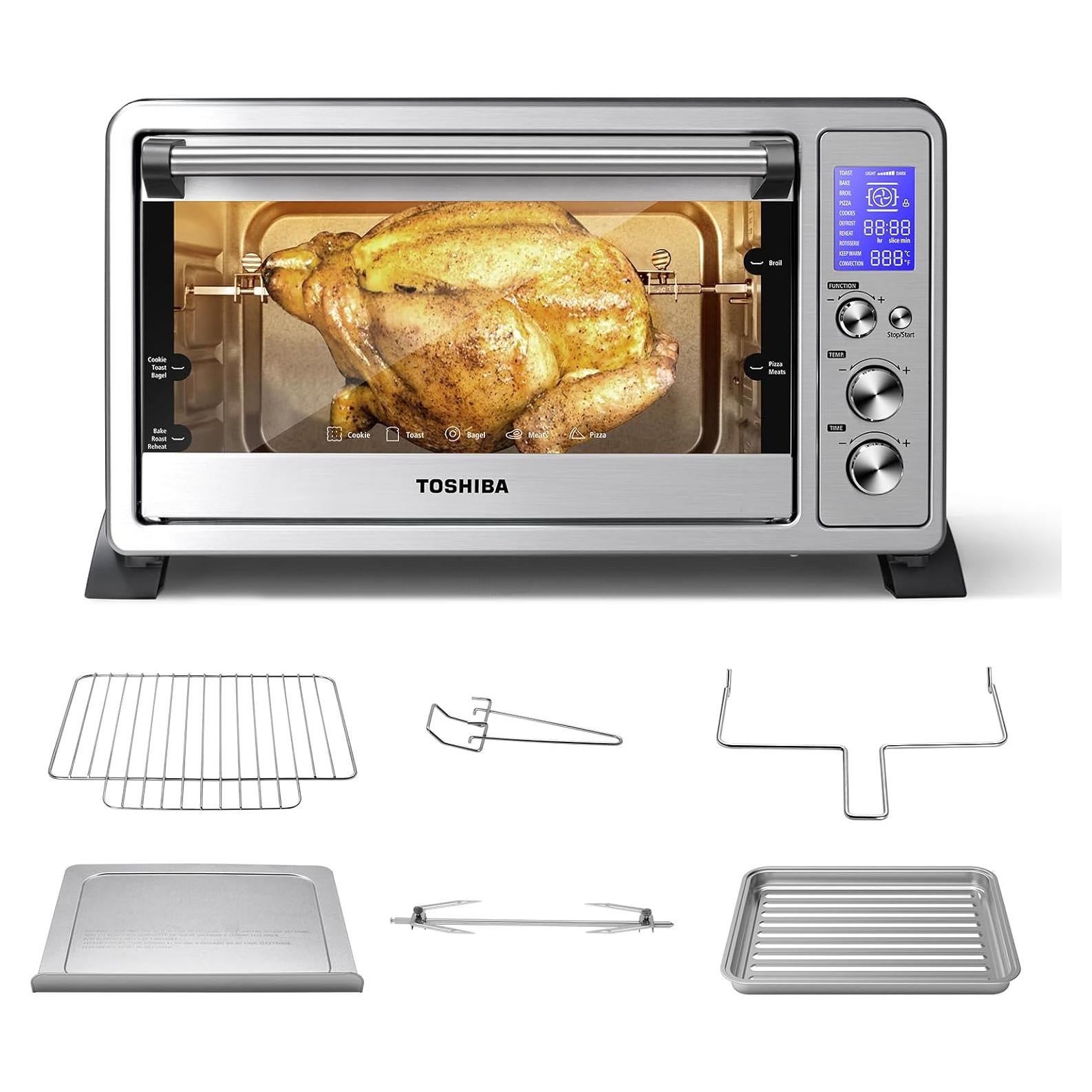 Horno Tostador de Convección TOSHIBA AC25CEW-SS 25L 10 en 1