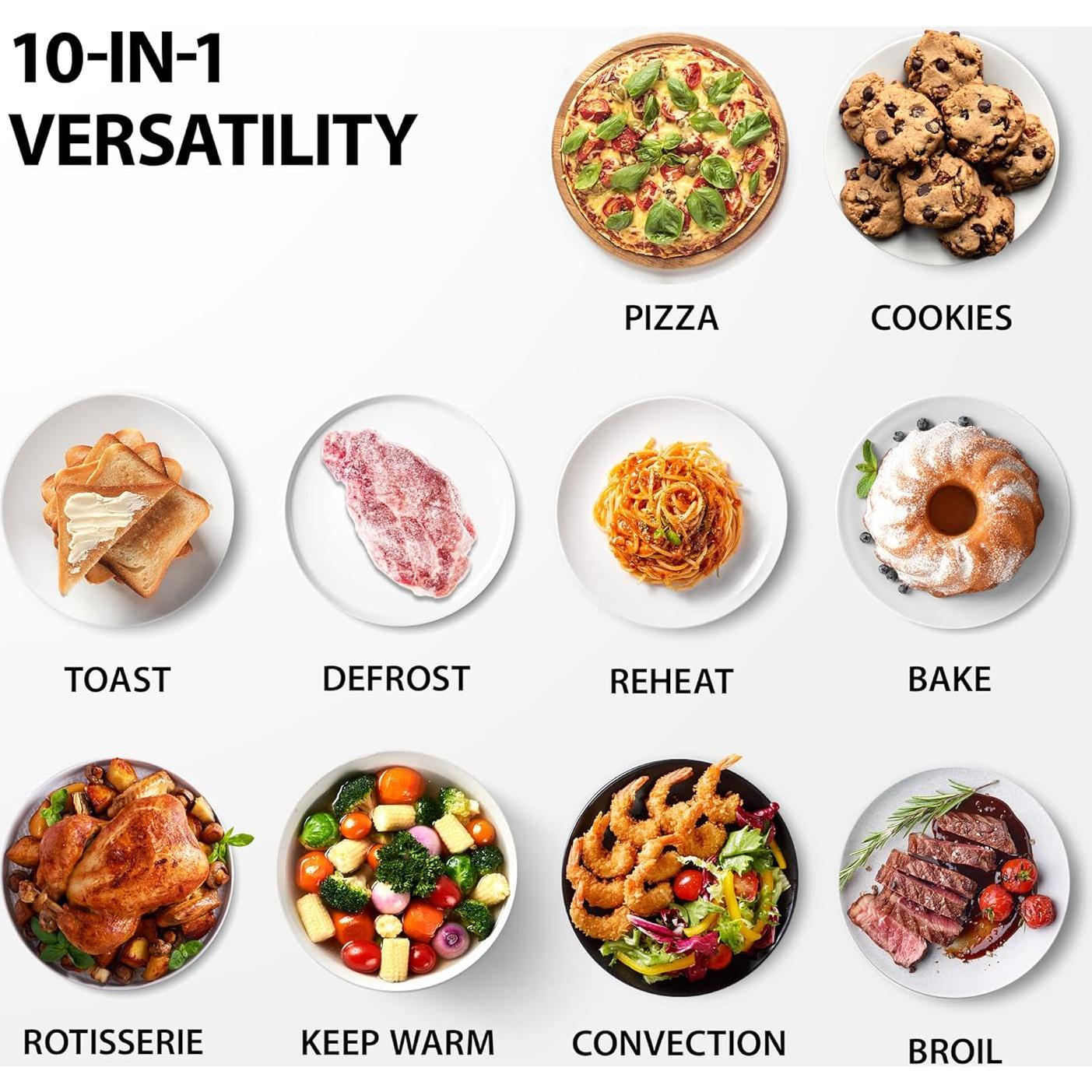 Horno Tostador de Convección TOSHIBA AC25CEW-SS 25L 10 en 1