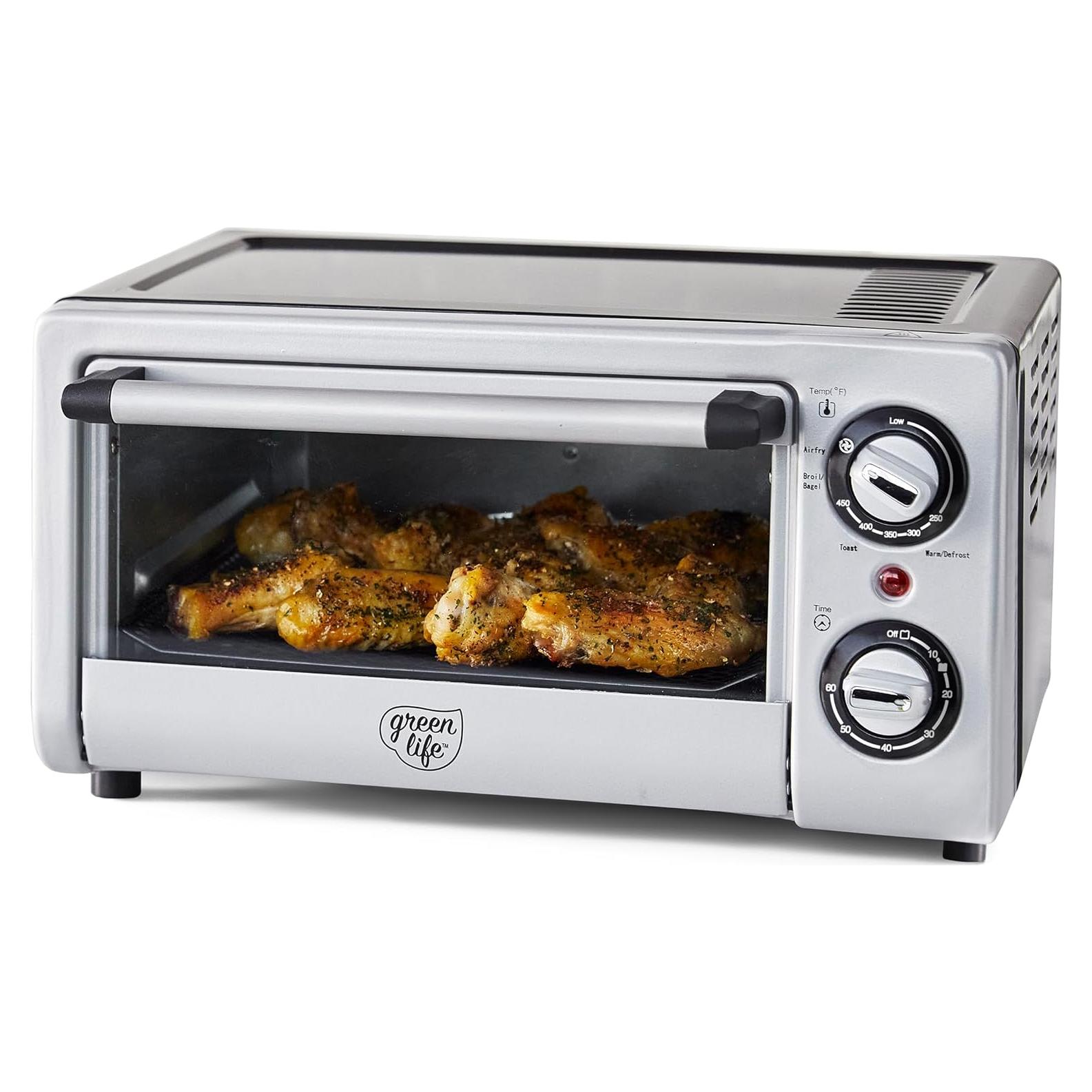 Horno Tostador GreenLife 4 Rebanadas Aire Caliente 4.16 kg