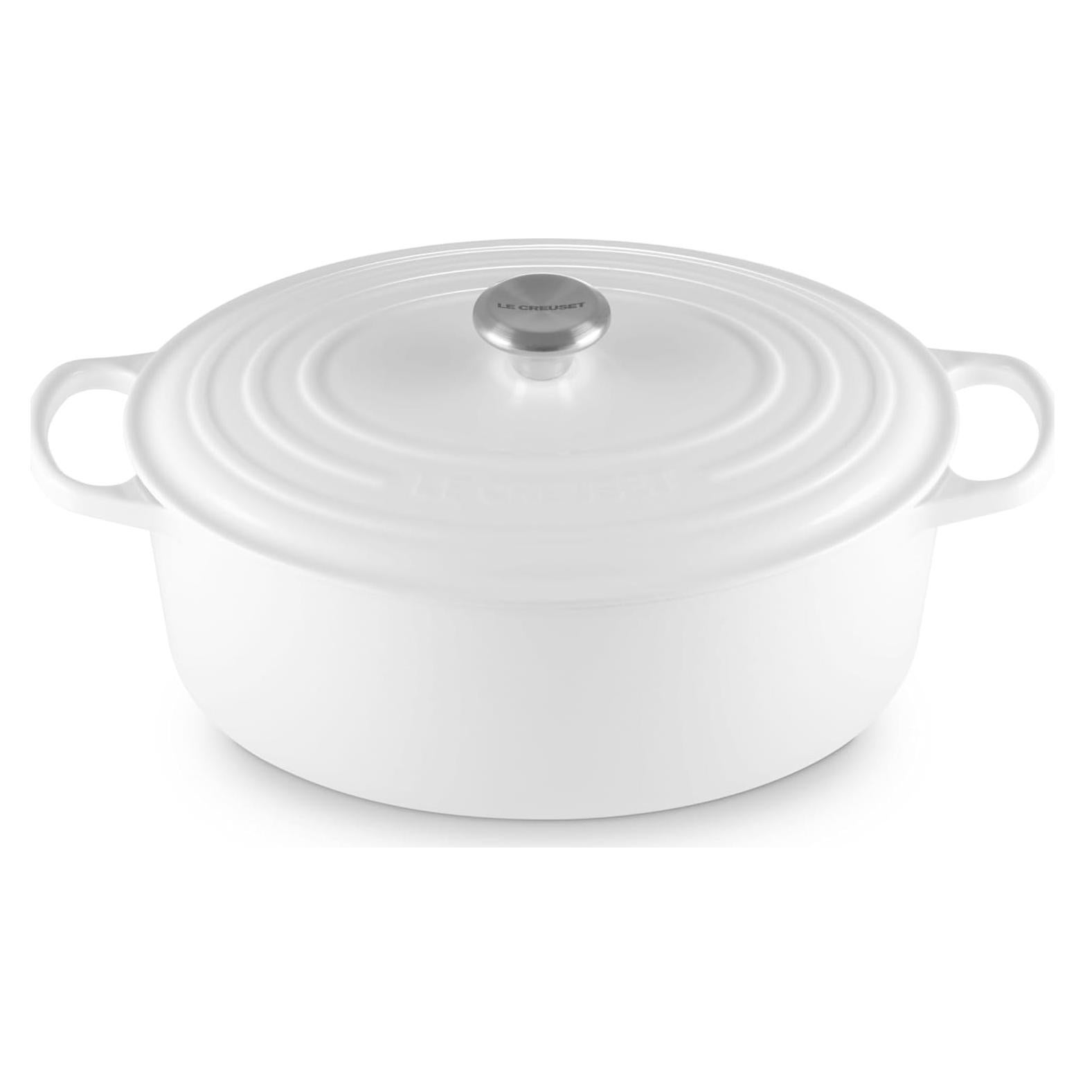 Olla Holandesa Ovalada Le Creuset 8 Qt Enameleda Blanca