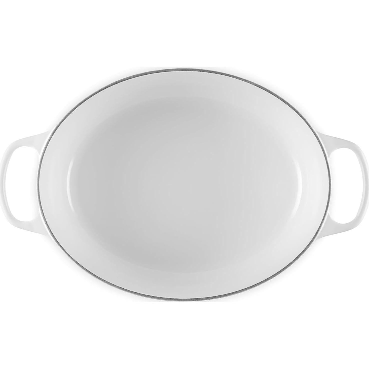 Olla Holandesa Ovalada Le Creuset 8 Qt Enameleda Blanca