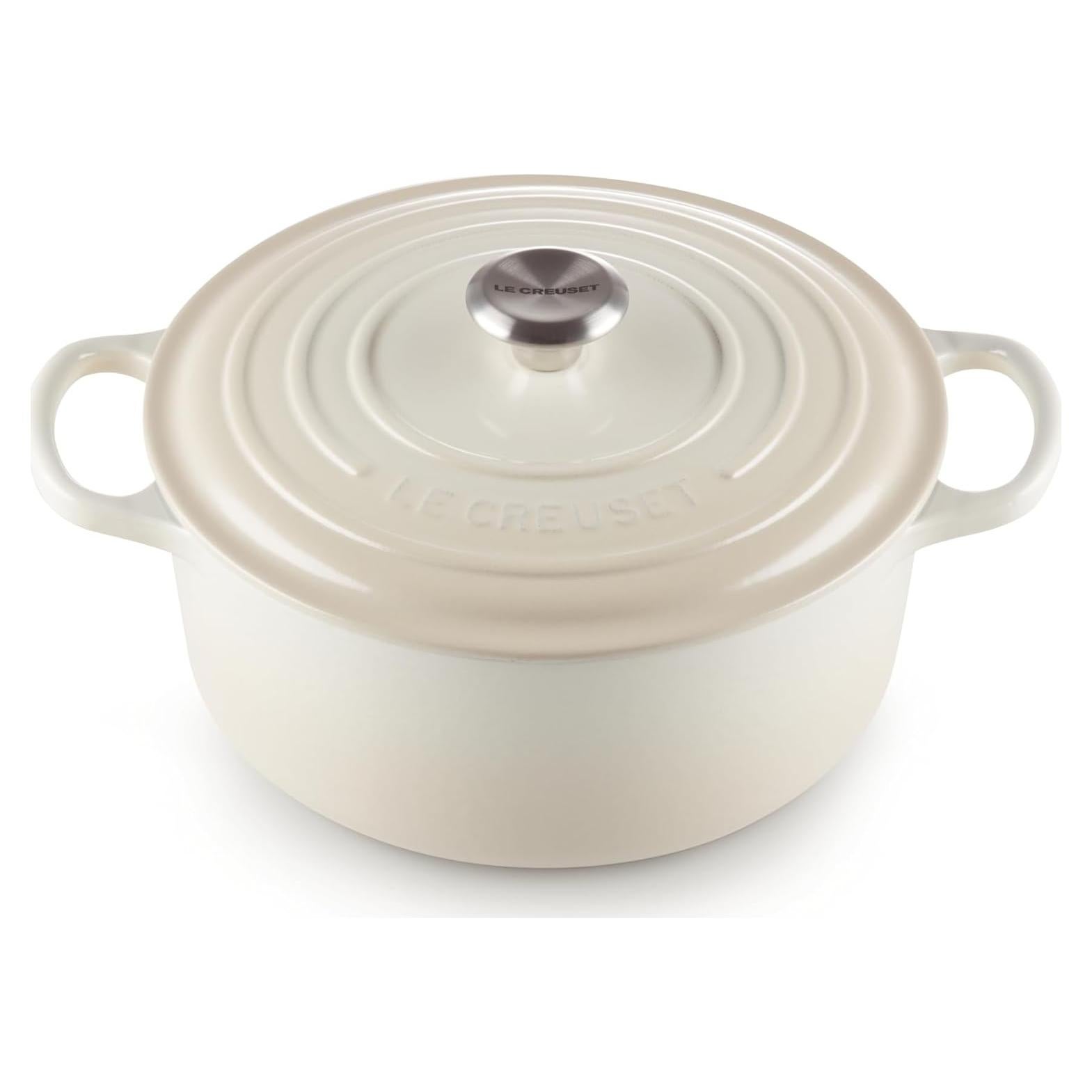 Olla de Hierro Fundido Enameled Le Creuset 5.5 qt Meringue