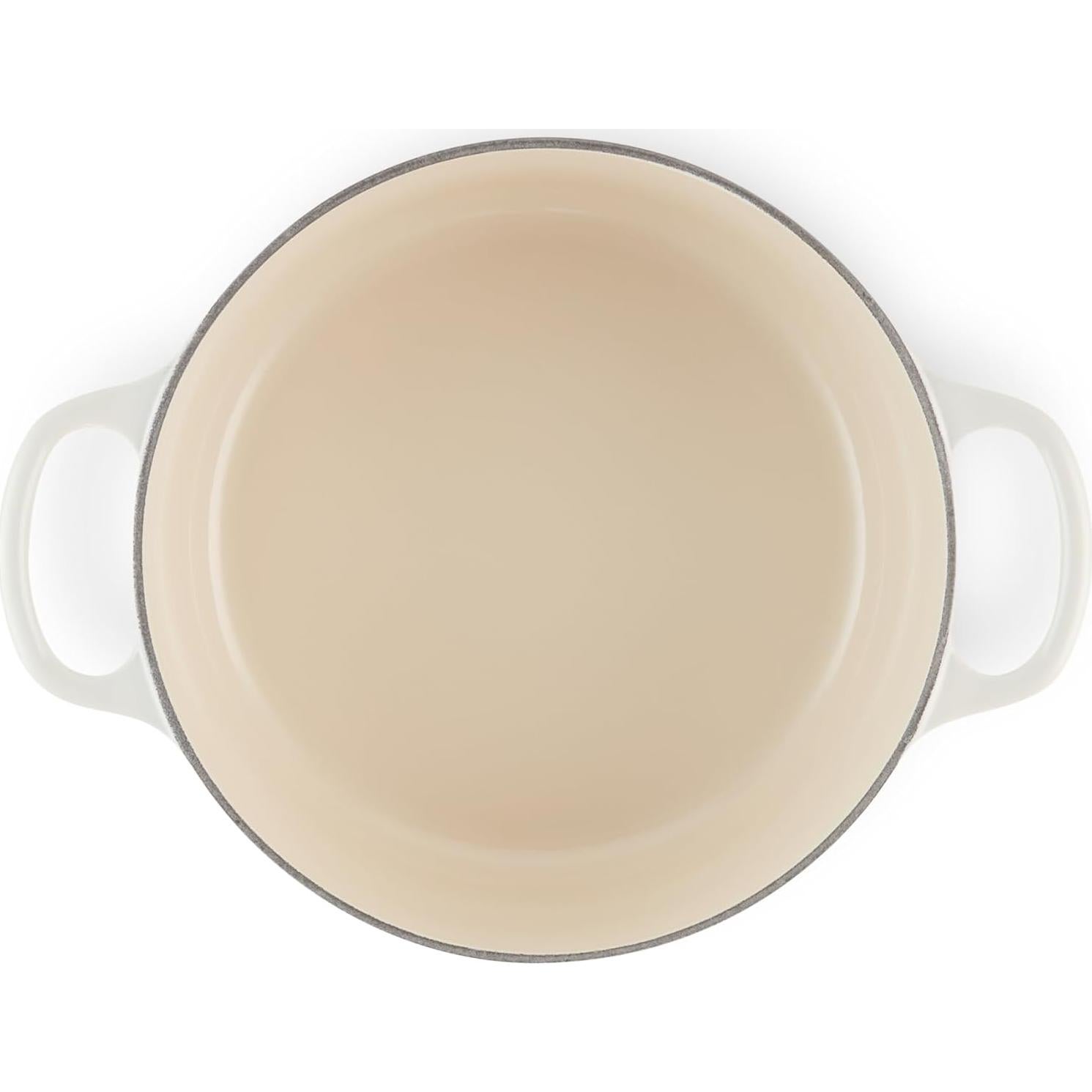 Olla de Hierro Fundido Enameled Le Creuset 5.5 qt Meringue