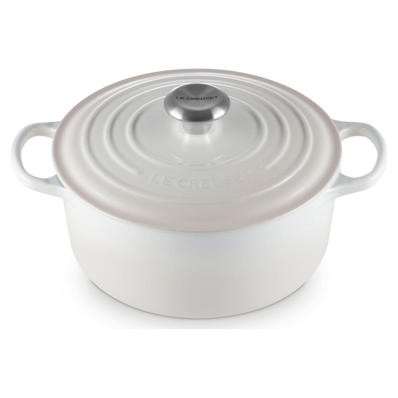 Olla de Hierro Fundido Enameled Le Creuset 4.2L Meringue
