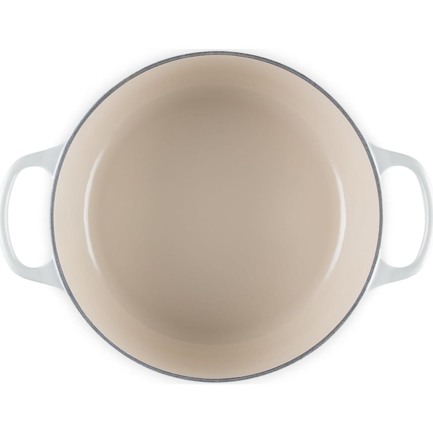 Olla de Hierro Fundido Enameled Le Creuset 4.2L Meringue