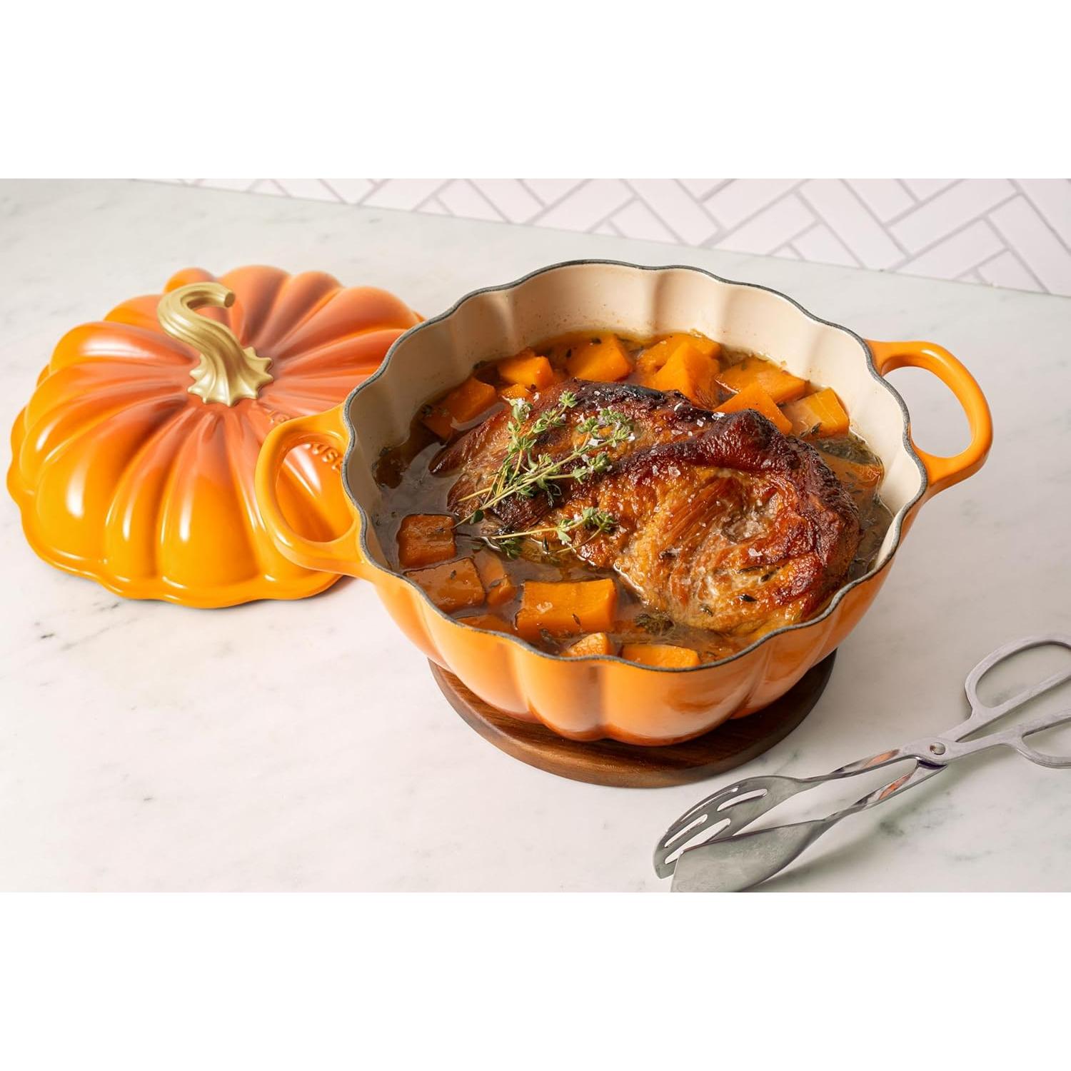 Cocotte de Calabaza de Hierro Fundido Le Creuset 3.7L Blanca