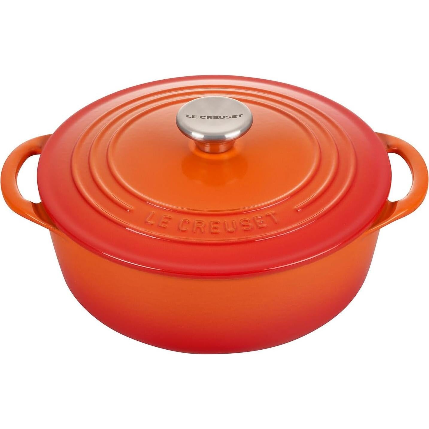 Horno Redondo Poco Profundo Le Creuset 2.6L Hierro Fundido Llama