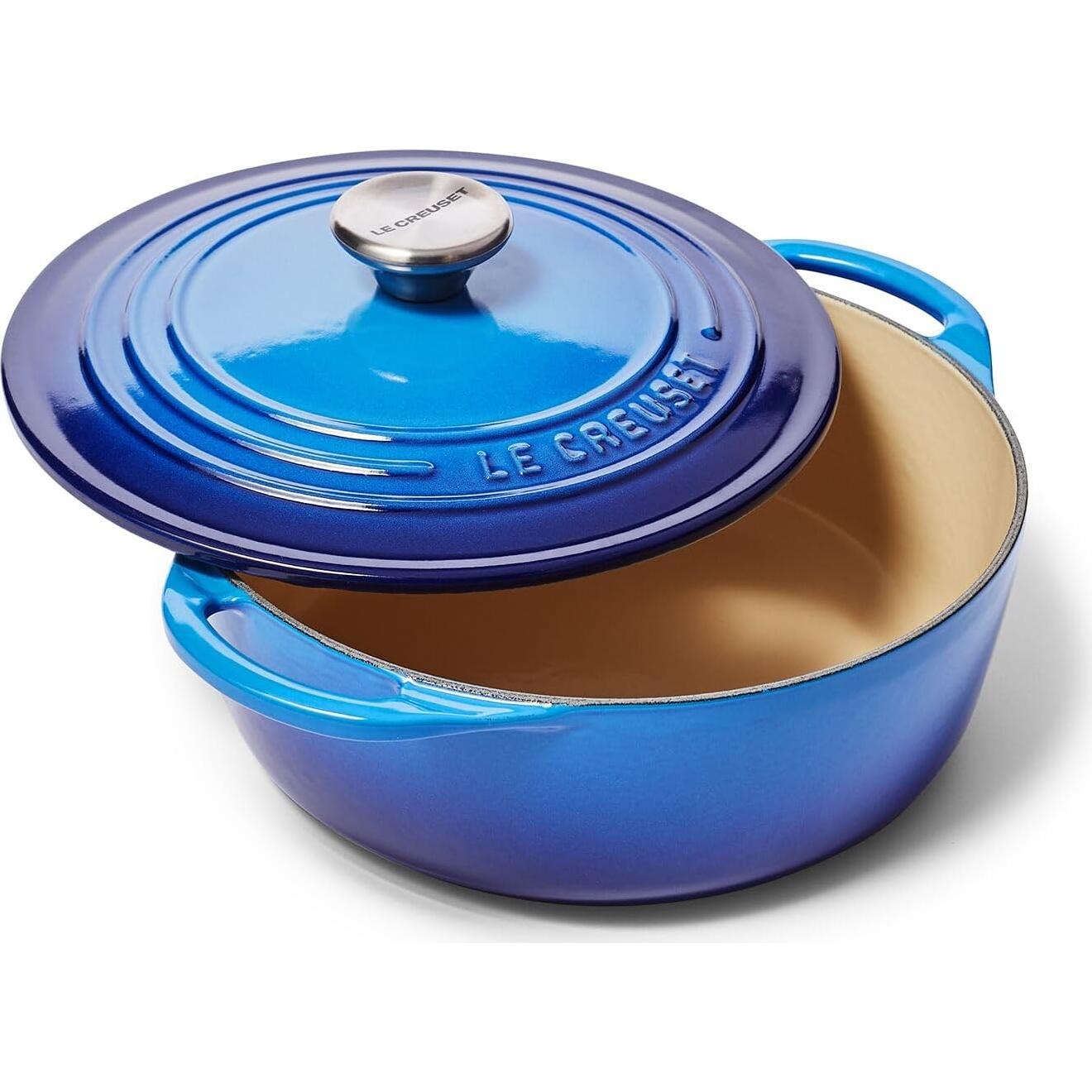 Horno Redondo Poco Profundo Le Creuset 2.6L Hierro Fundido Llama