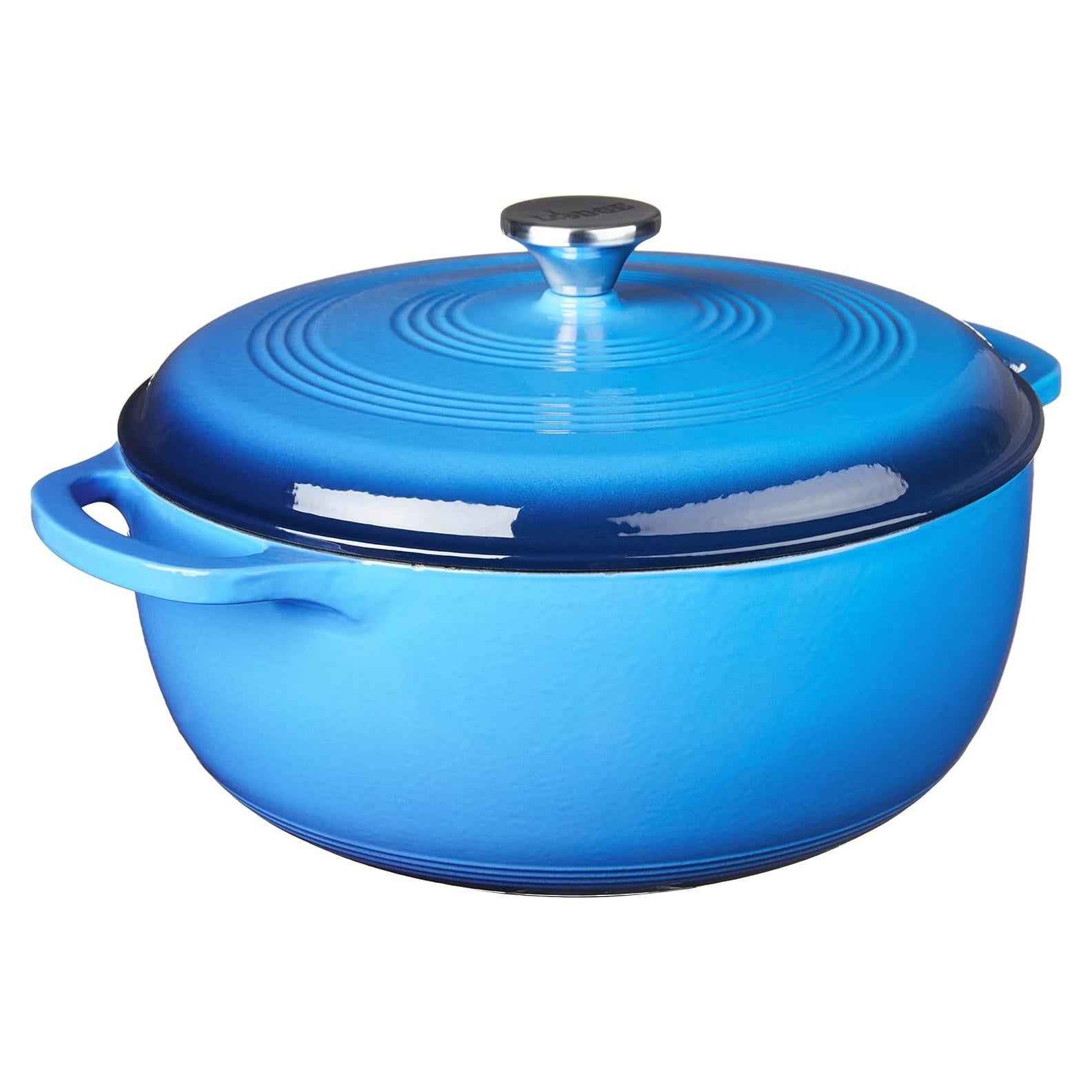 Horno Holandés Lodge Enameled 7.5L Hierro Fundido Azul