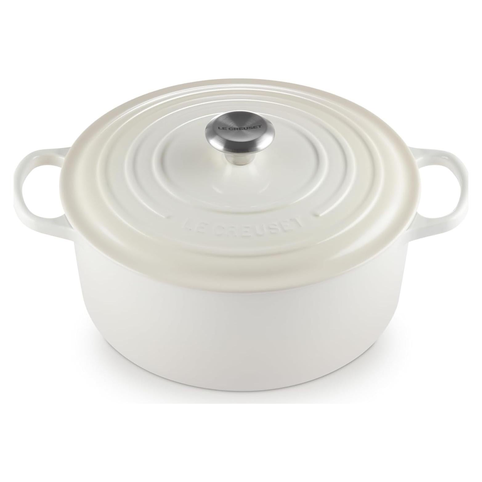 Olla Holandesa Le Creuset 6.7L Hierro Fundido Esmaltado Meringue