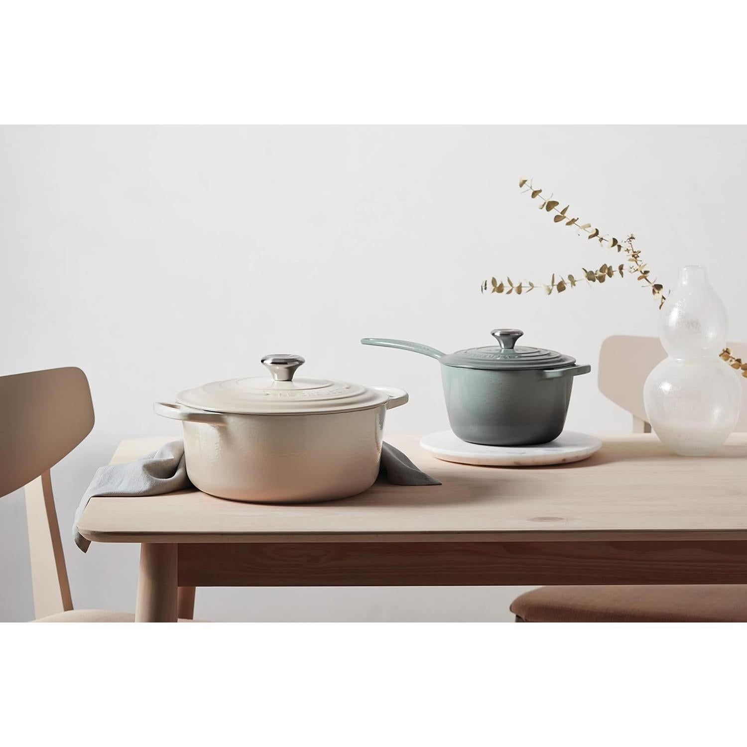 Olla Holandesa Le Creuset 6.7L Hierro Fundido Esmaltado Meringue