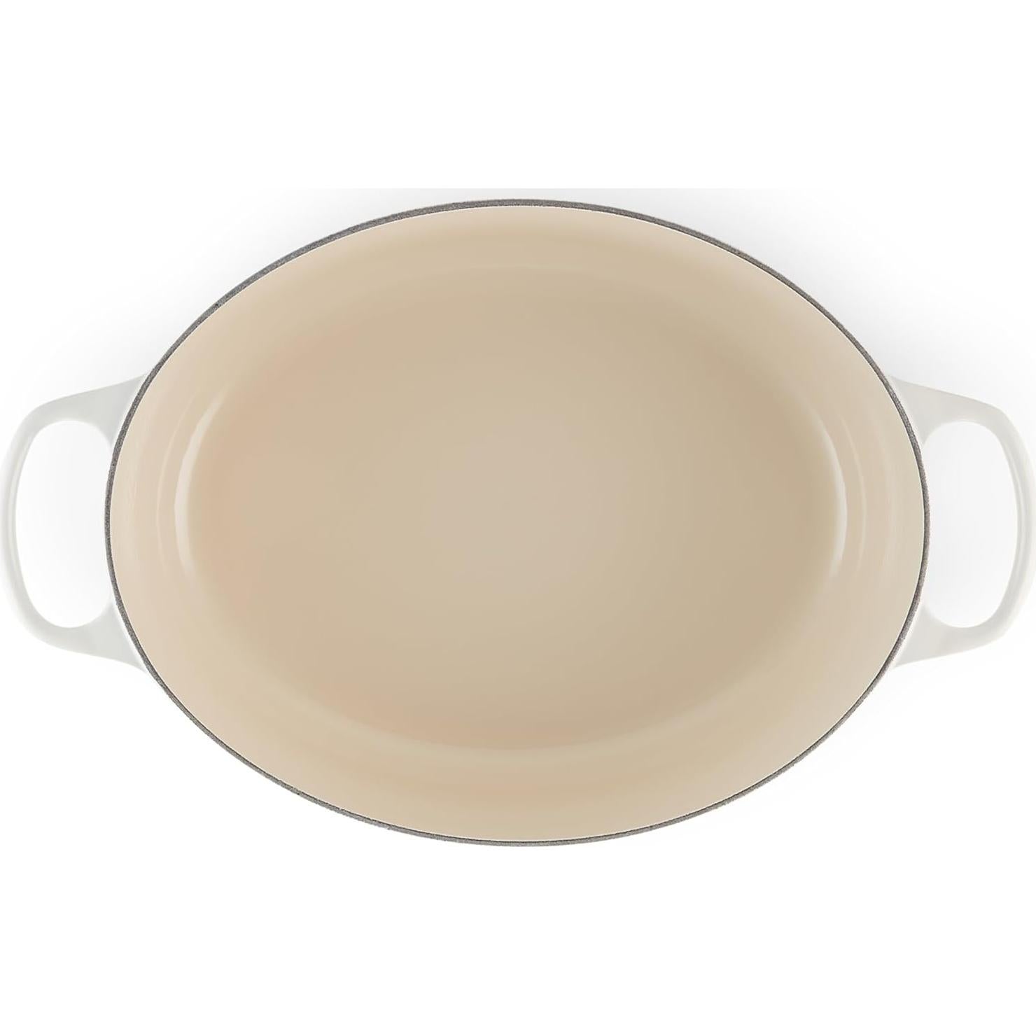 Olla Holandesa Ovalada Le Creuset Hierro Fundido 6.3L Meringue