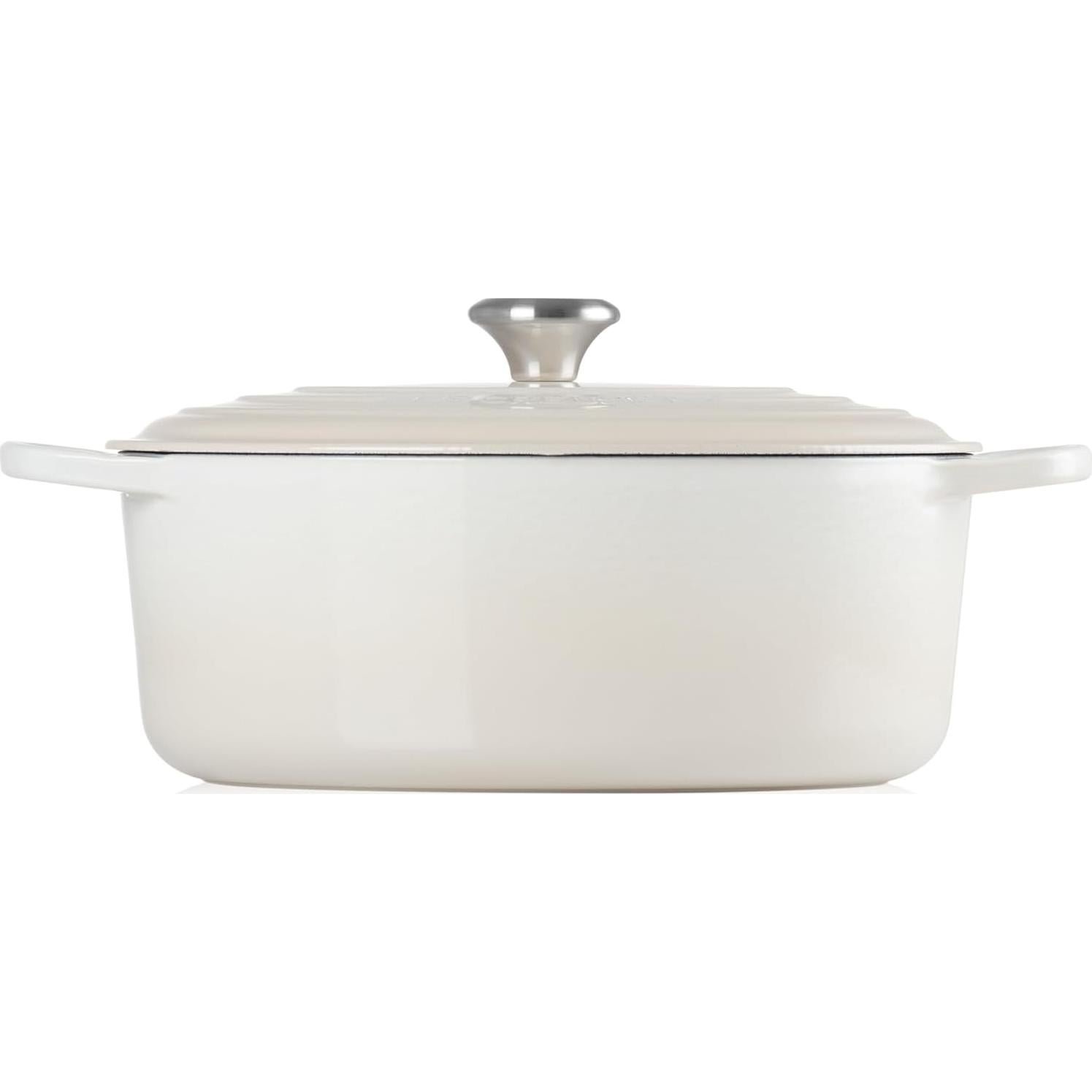 Olla Holandesa Ovalada Le Creuset Hierro Fundido 6.3L Meringue