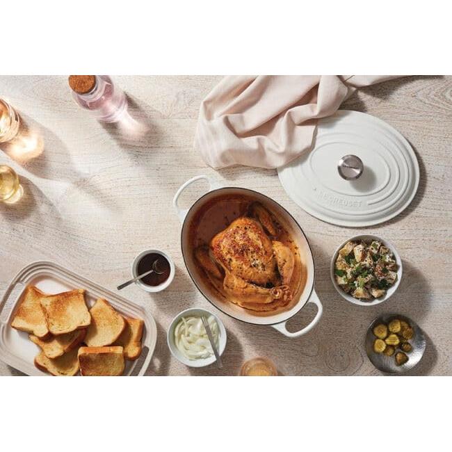 Olla Holandesa Ovalada Le Creuset Hierro Fundido 6.3L Meringue
