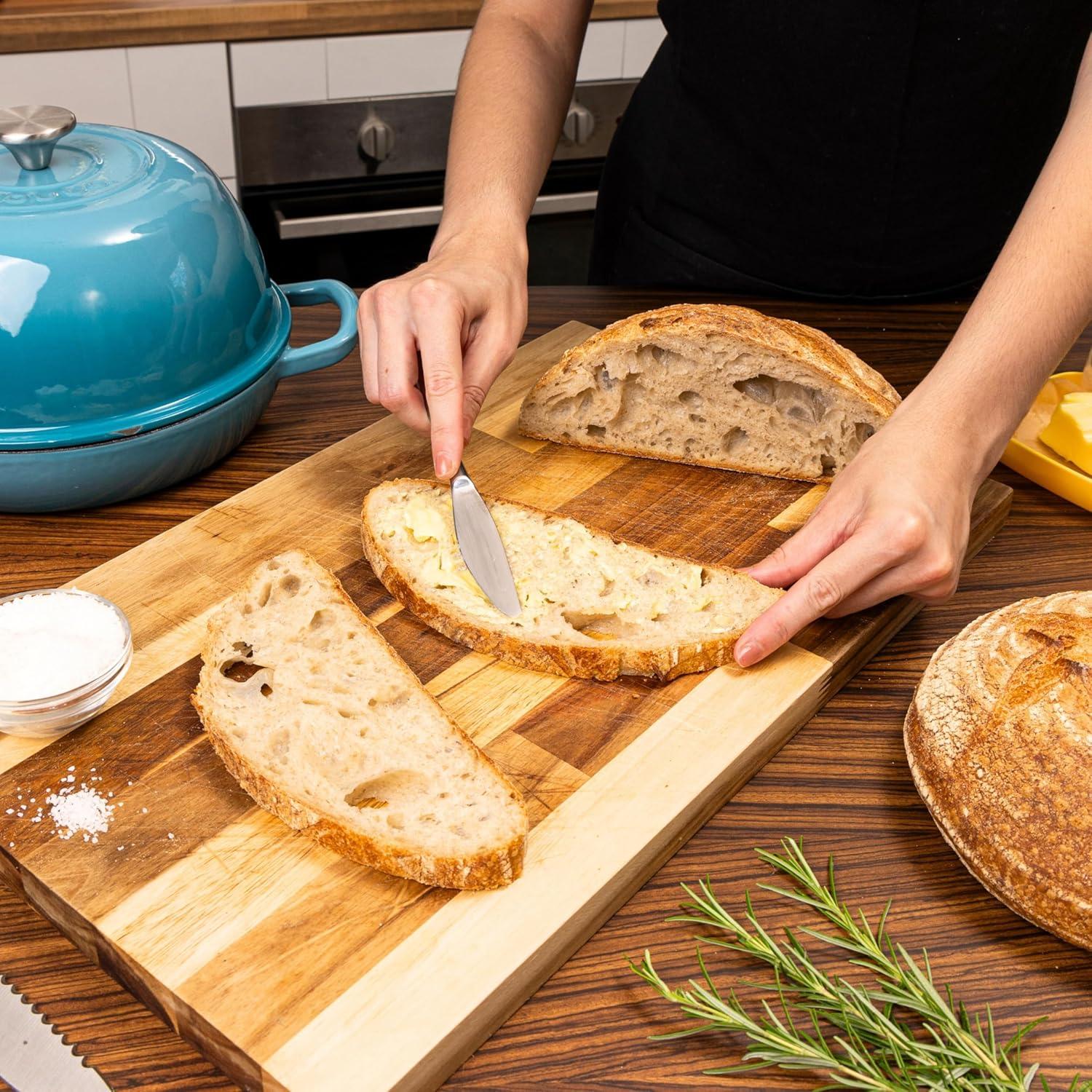 Olla Holandesa de Hierro Fundido Esmaltada Nuovva 6 Qt Azul