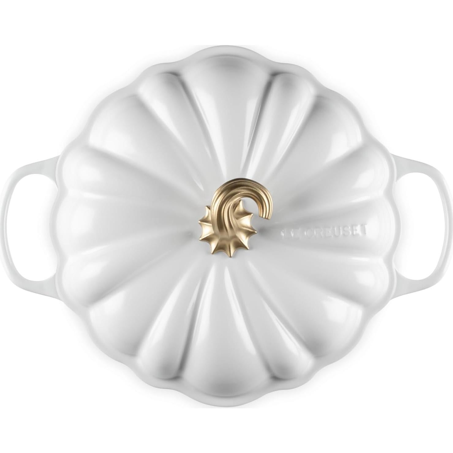 Olla de Hierro Fundido Esmaltada Le Creuset Calabaza 2.6L Blanca